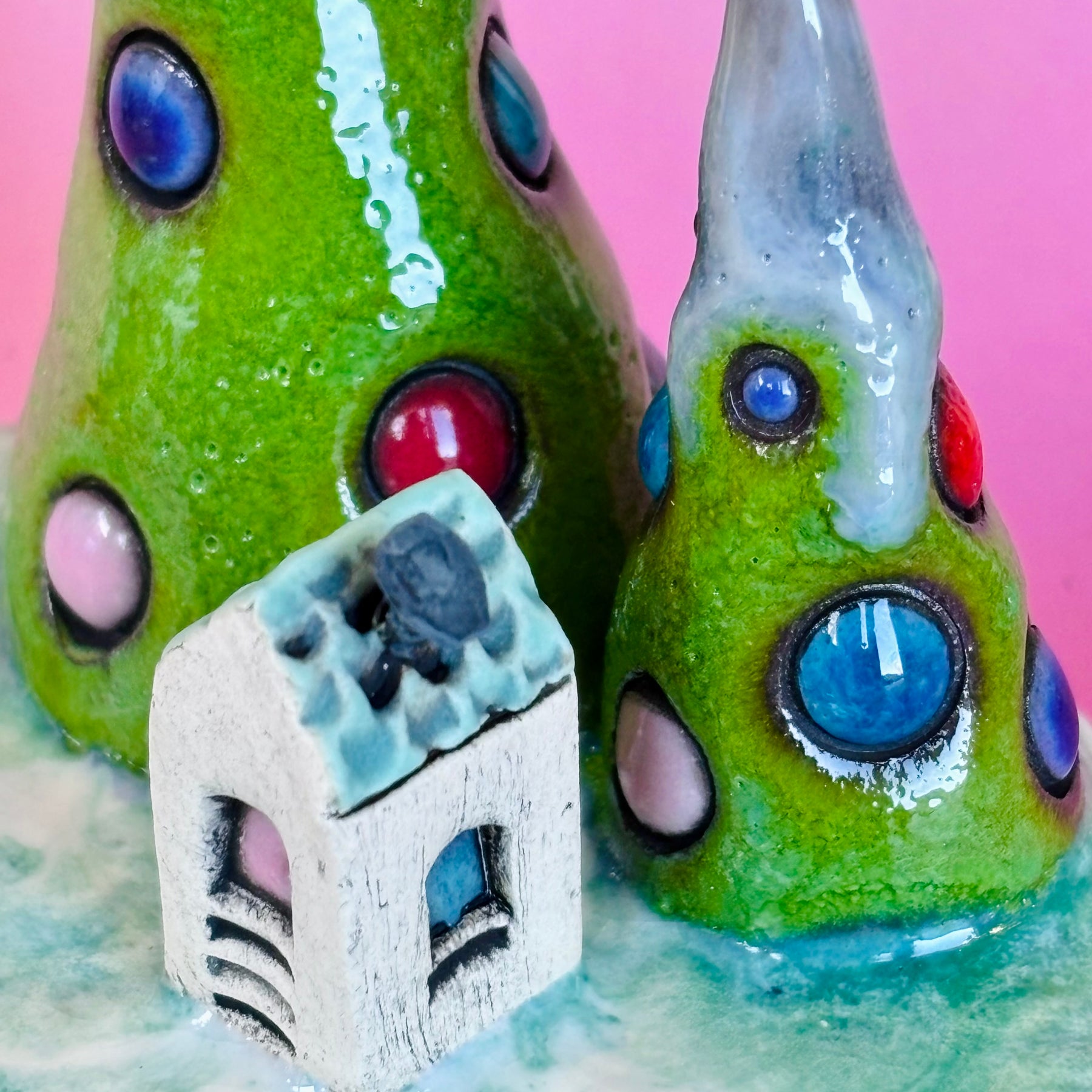 Handmade Earthenware Ceramic Christmas Tealight Holder 3