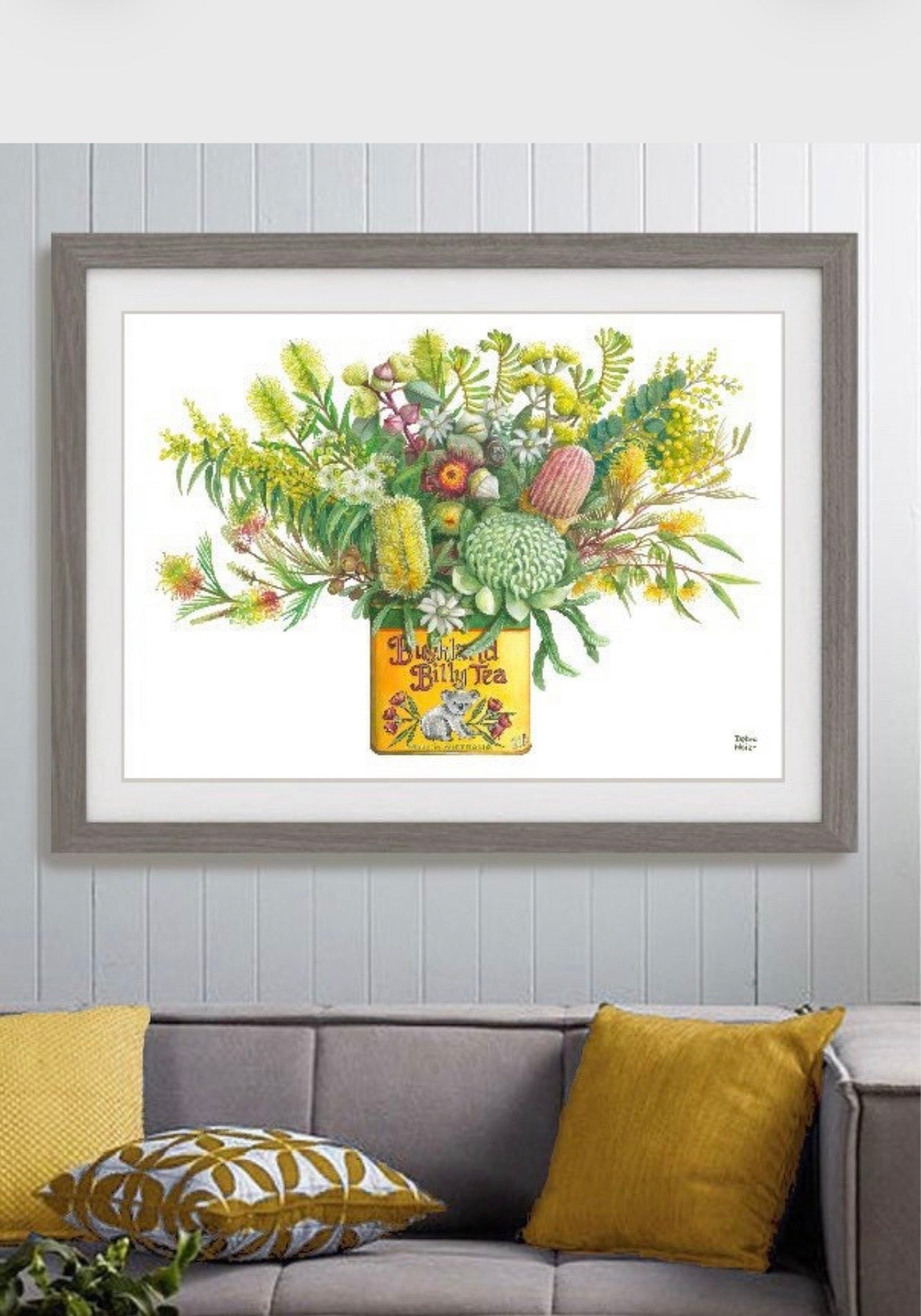 Yellow Natives in Vintage Tin art print by Debra Meier Art