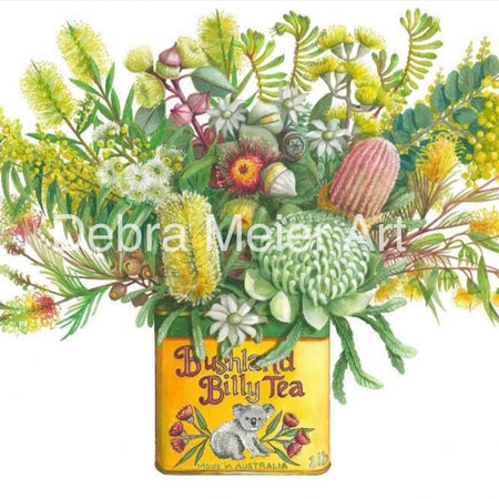 Yellow Natives in Vintage Tin art print by Debra Meier Art
