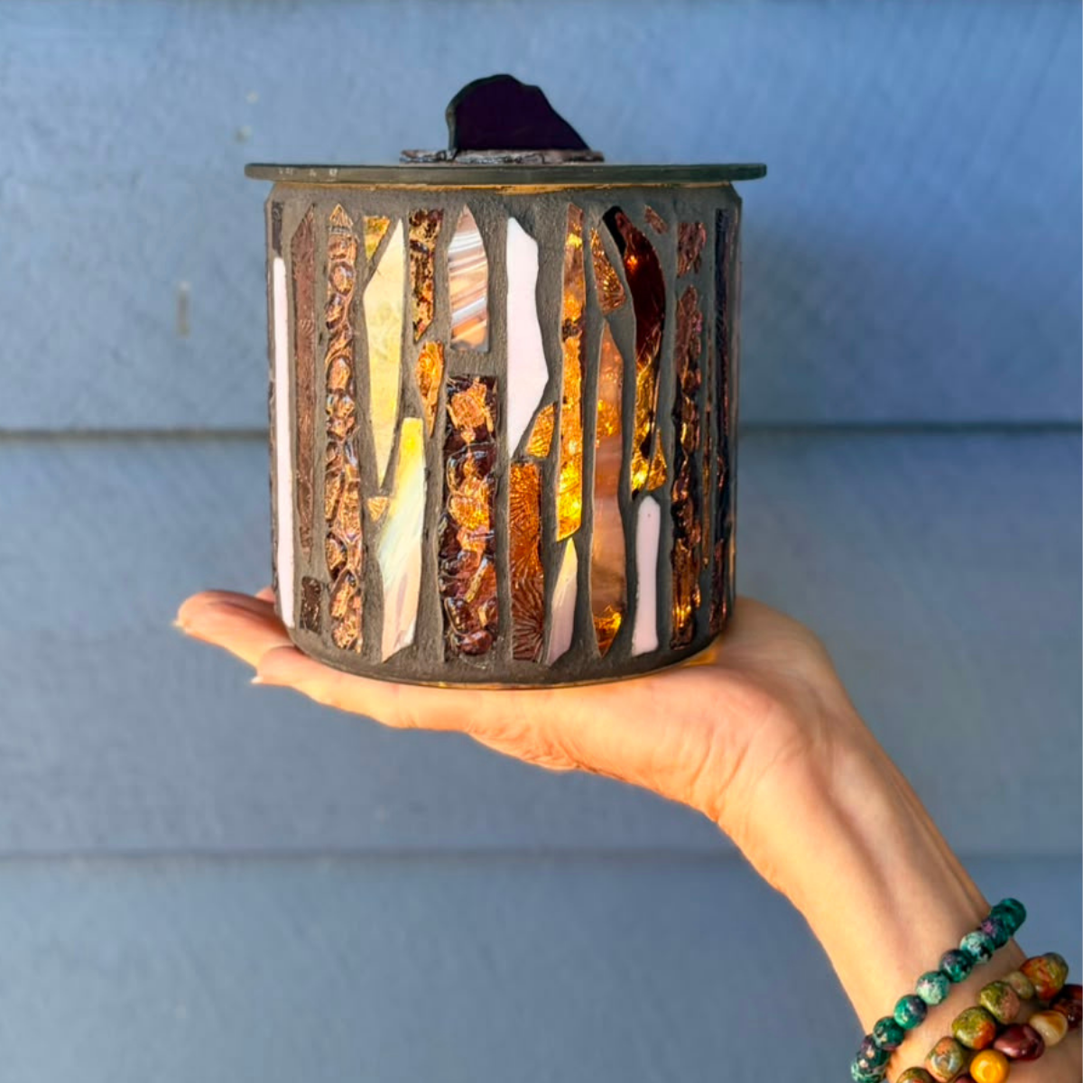 Mini Hand-Cut Glass Illumination Art #14