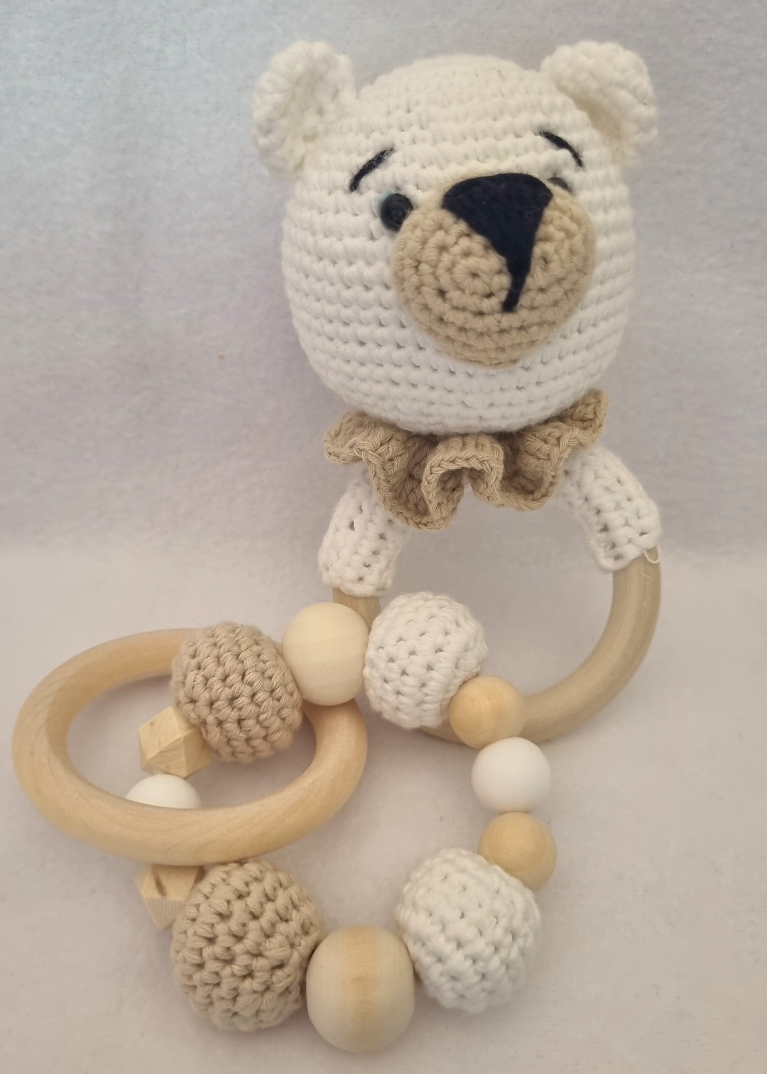 Handmade – Rattle & Sensory Bracelet toy – 5 designs – 100% Organic Cotton - BB006