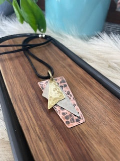Dogtag Mixed Metal Necklace