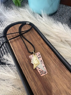 Dogtag Mixed Metal Necklace