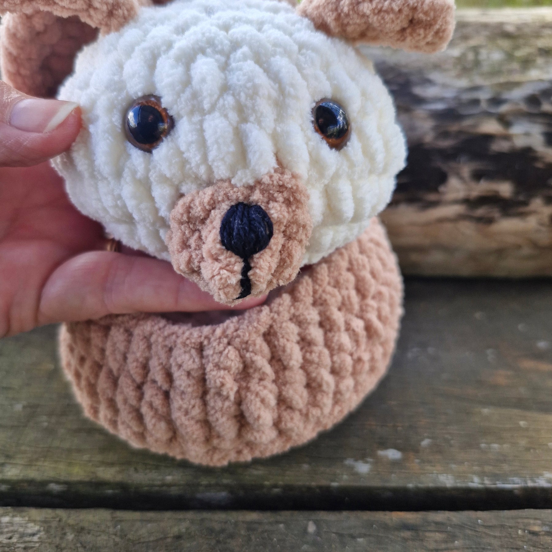 Cute crochet Plushy Puppy Dumpling with Steamer Box