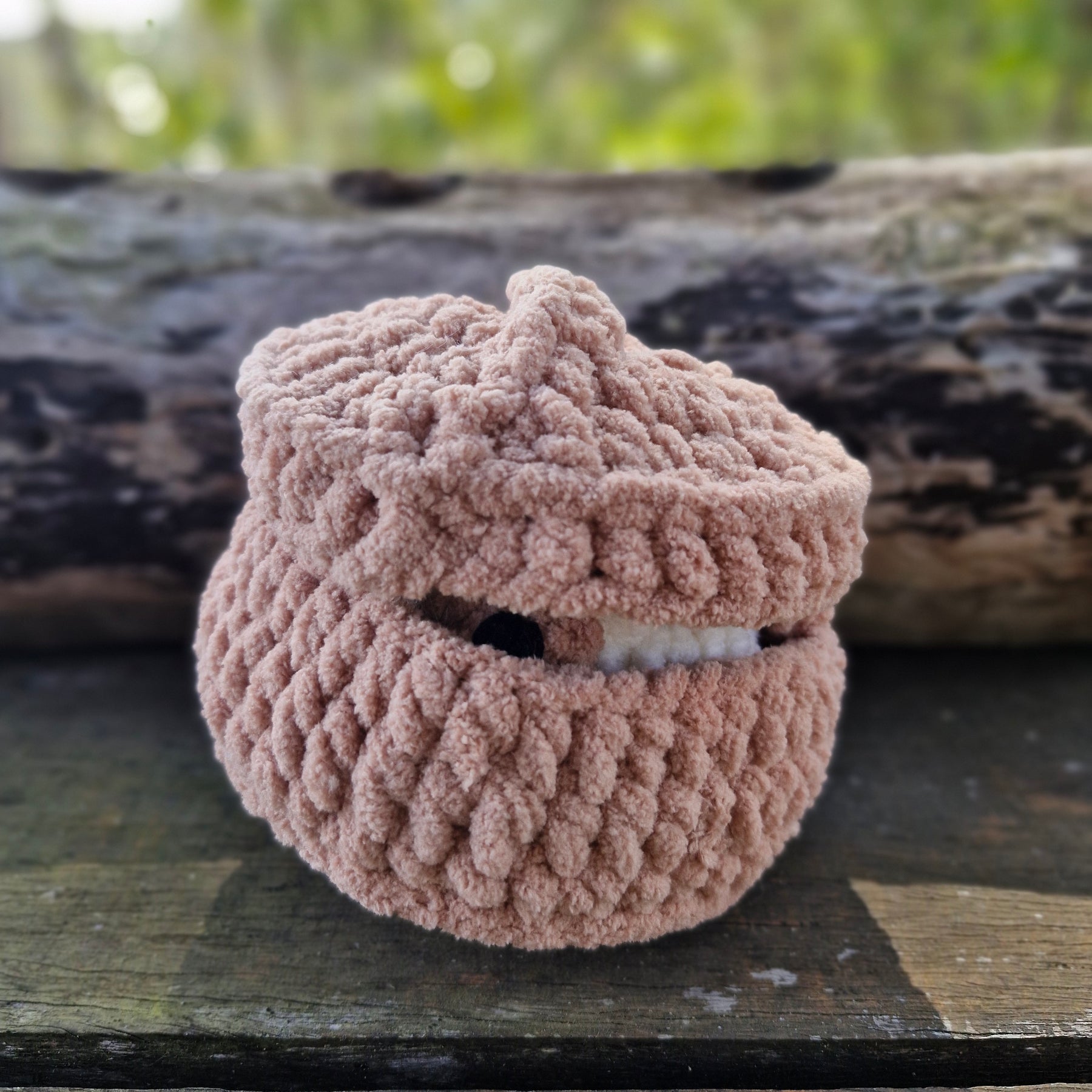 Cute crochet Plushy Puppy Dumpling with Steamer Box