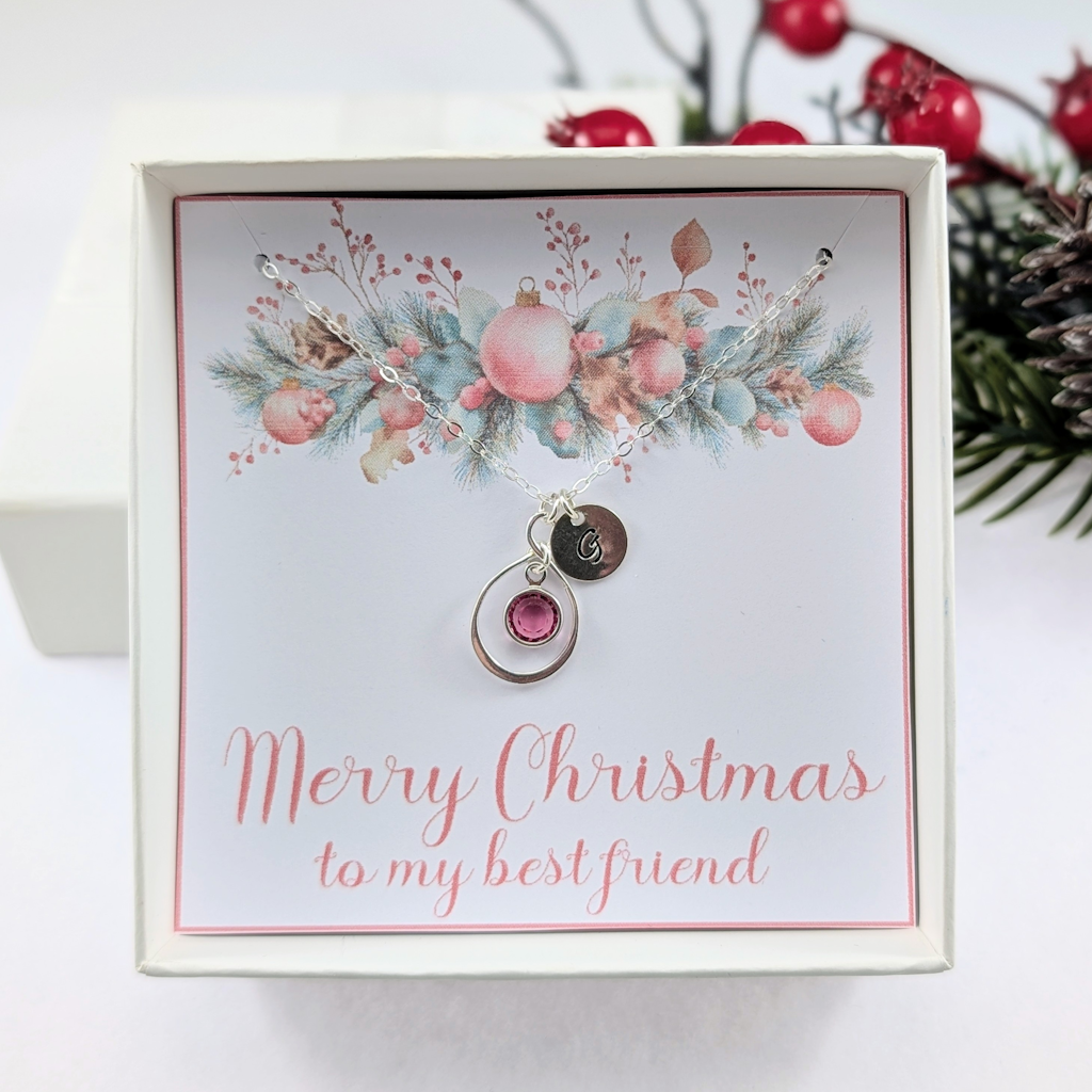 Best Friend Personalized Christmas Gift Necklace