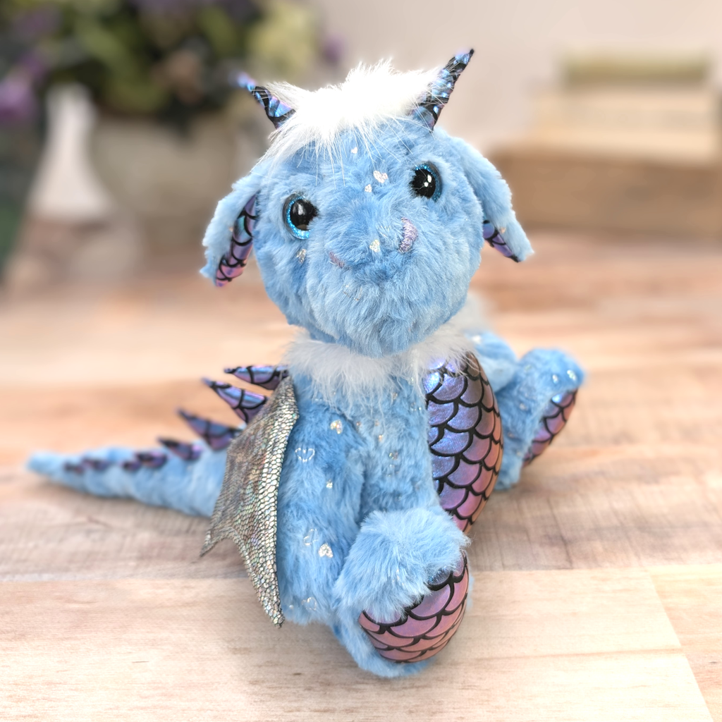 Handmade Blue Dragon Bear, OOAK Dragon, Akthol