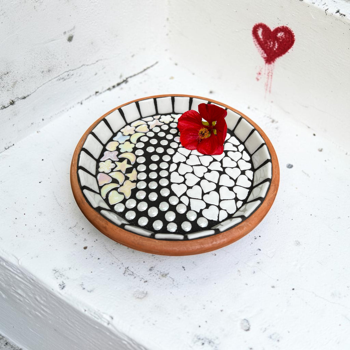 Mosaic Bee Bath.