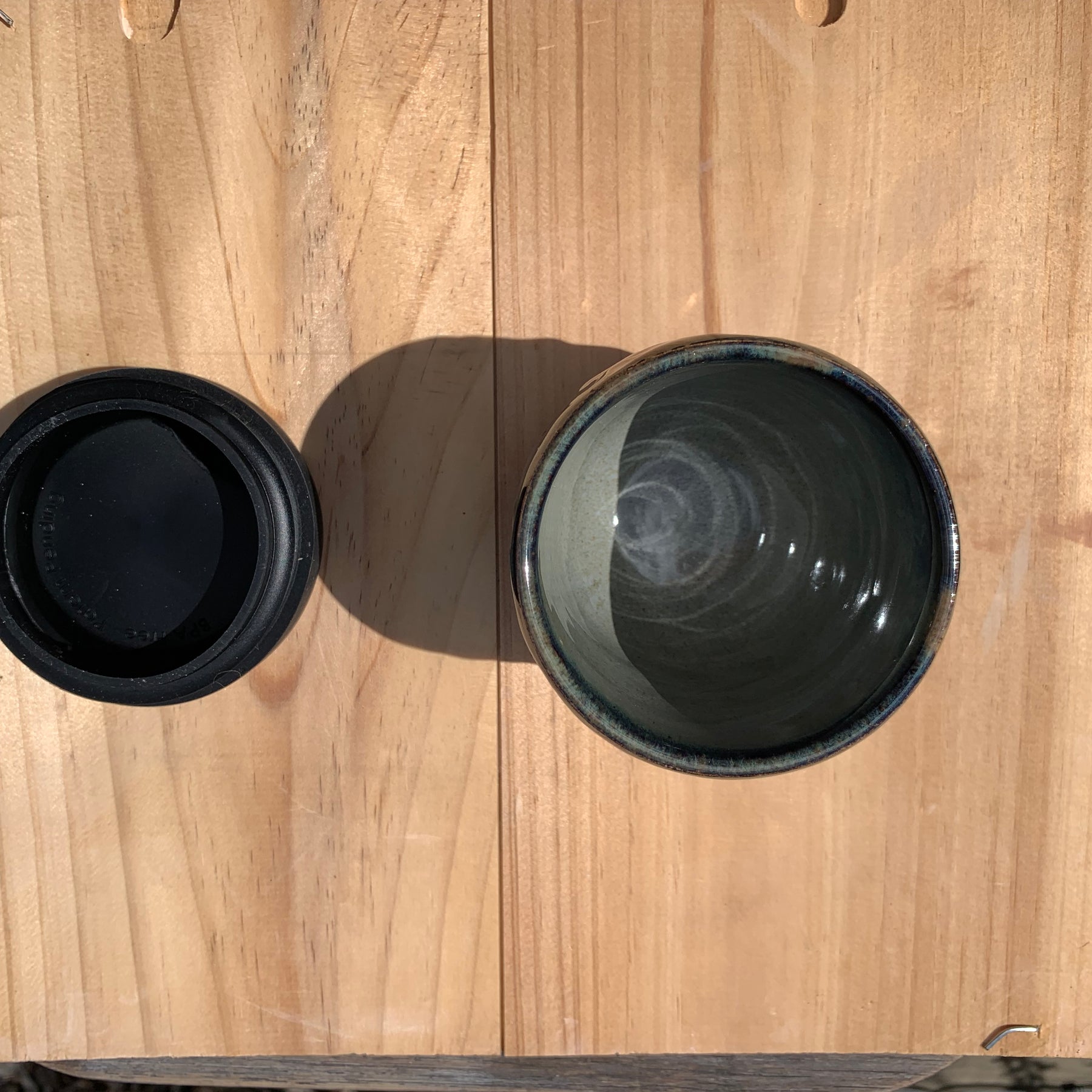 Handmade Ceramic Travel Mug - Tufted Charm