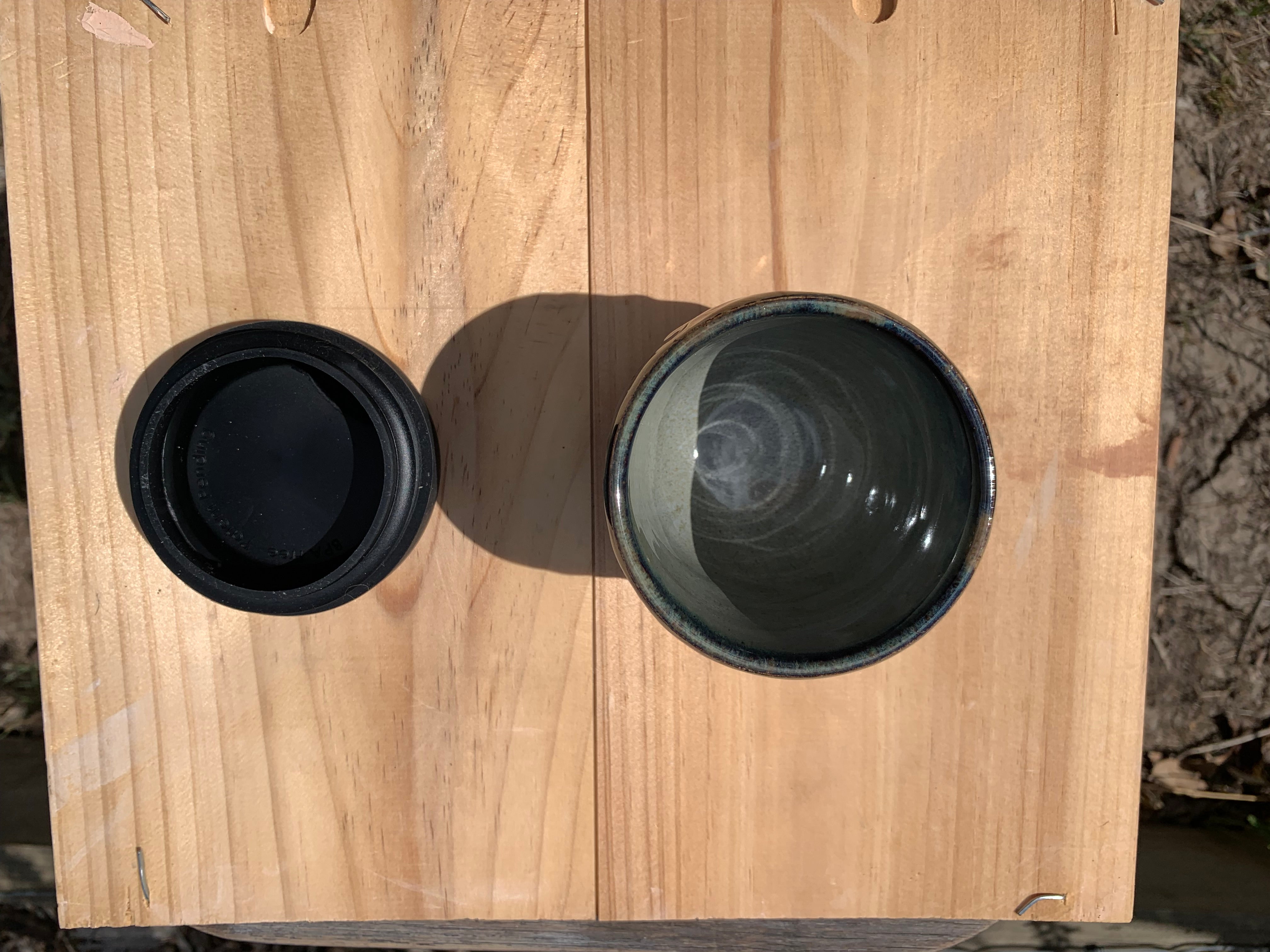 Handmade Ceramic Travel Mug - Tufted Charm