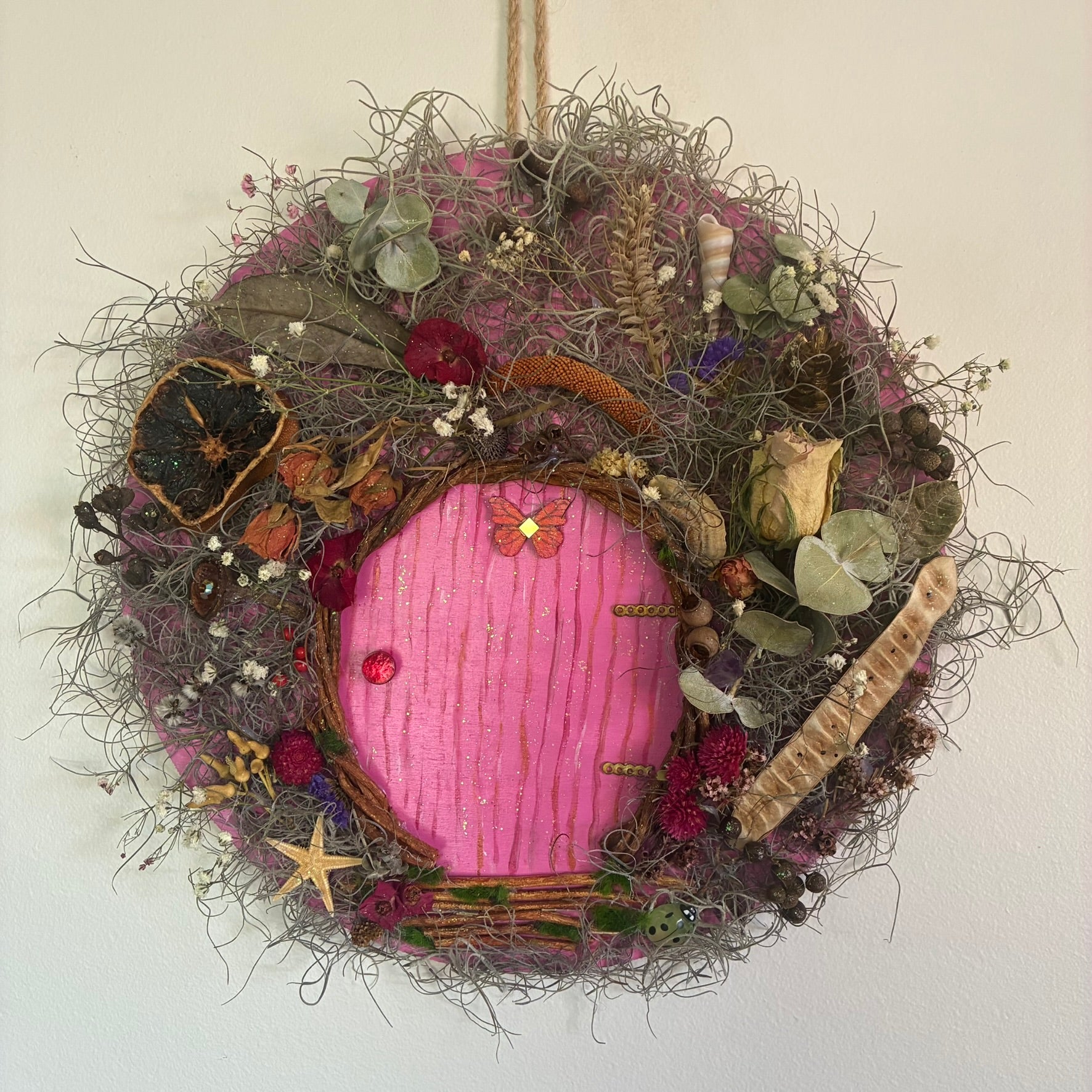 Wreath - Hobbit Faery Door (Pink)