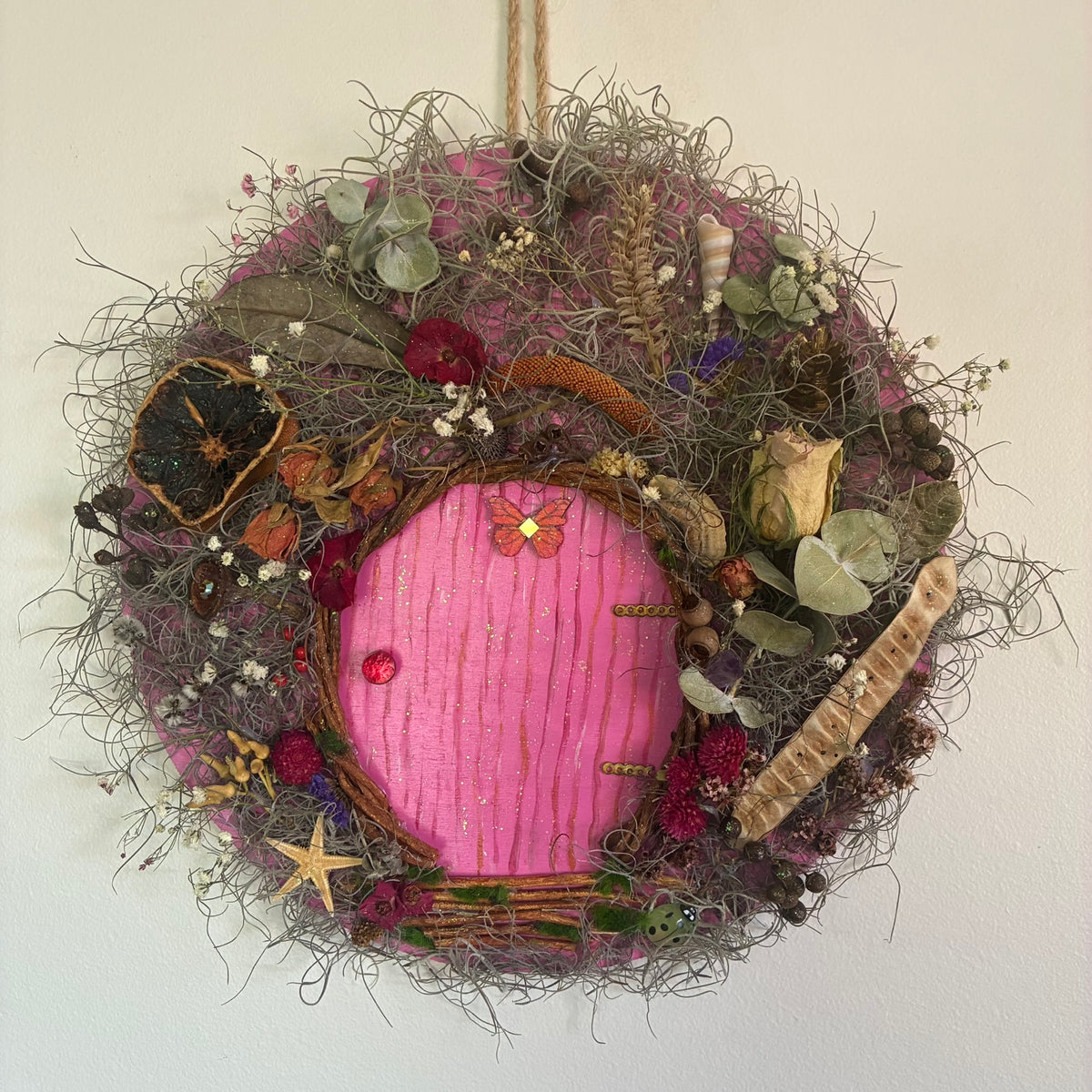 Wreath - Hobbit Faery Door (Pink)