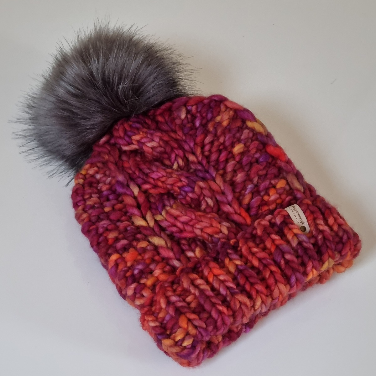 Saige beanie, luxury Cabled beanie