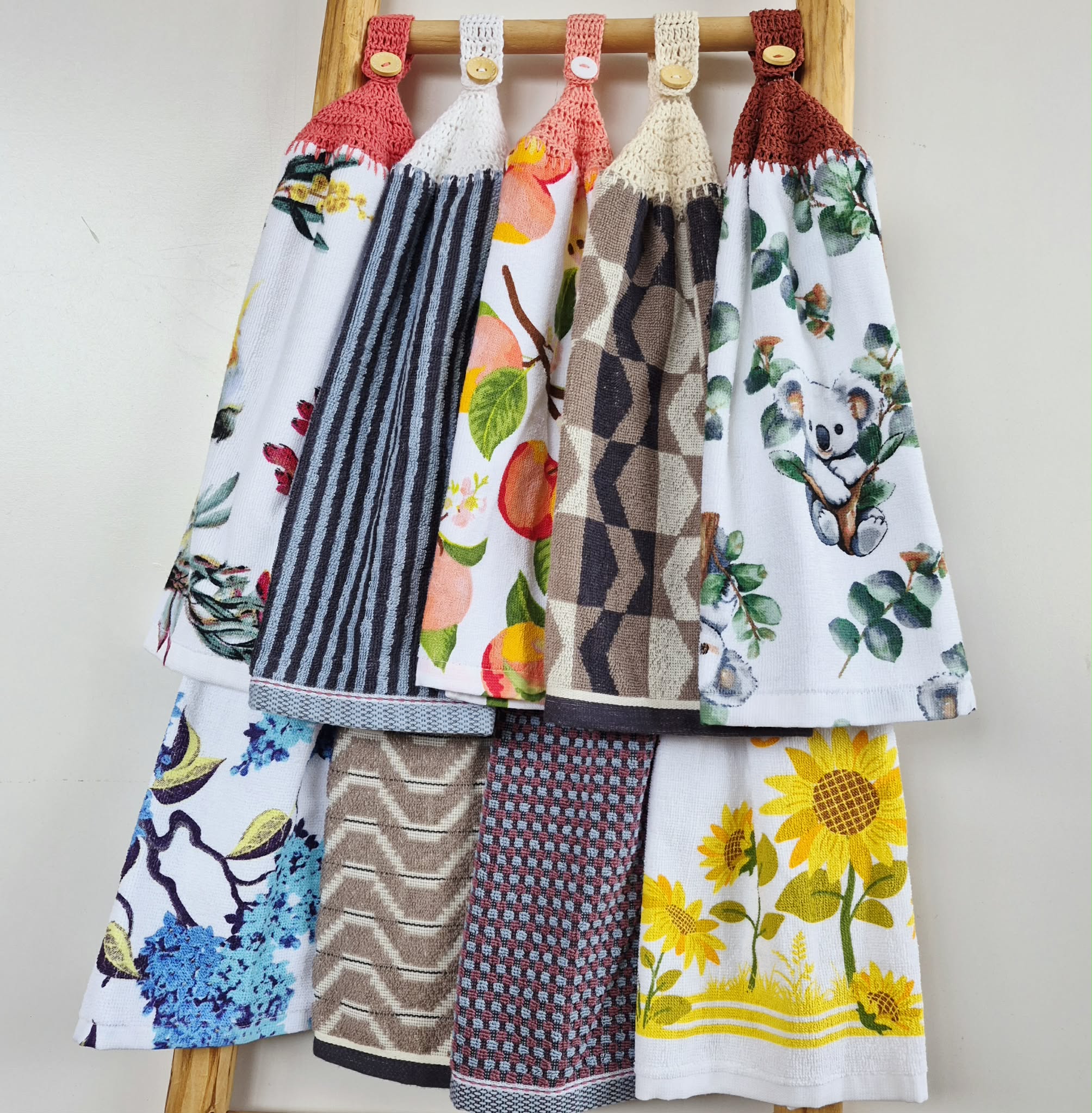 Kitchen Hand Towel | Hanging | Cotton | SINGLE LAYER | 9 Styles - 10-18