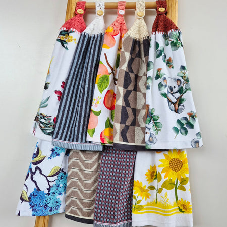 Kitchen Hand Towel | Hanging | Cotton | SINGLE LAYER | 9 Styles - 10-18
