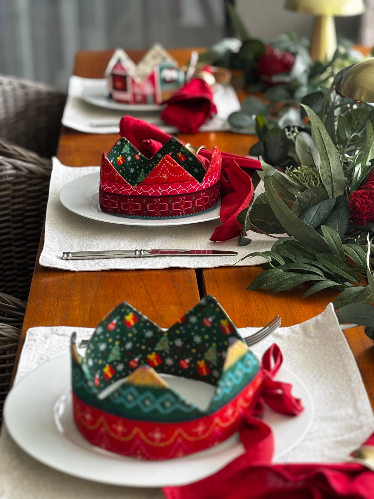 Fabric double sided Christmas Crown sustainability