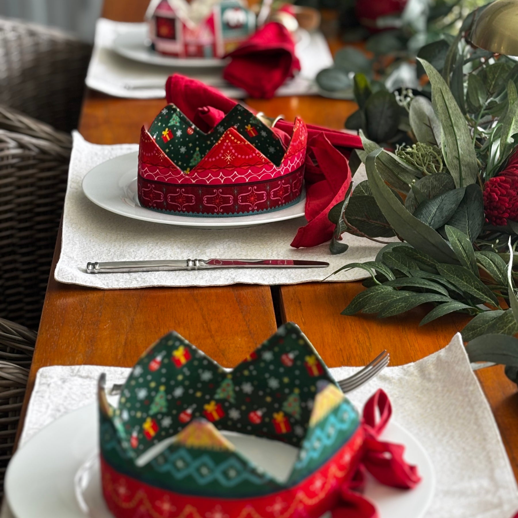 Fabric double sided Christmas Crown sustainability