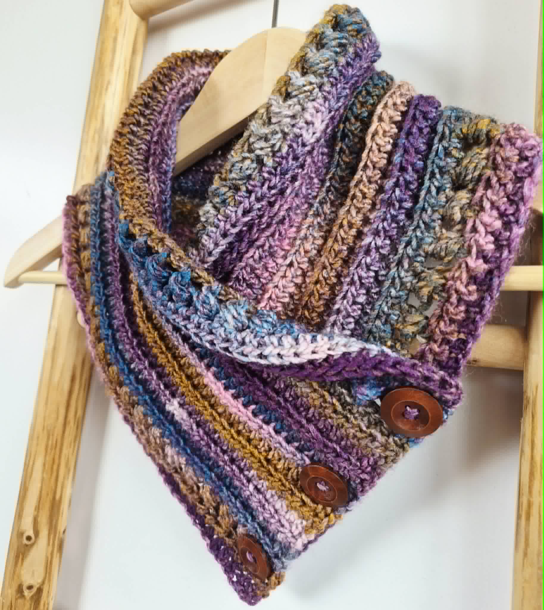 Ladies Neck warmer | Cowl | Scarf | Adult | Vintage | Crochet | Buttoned