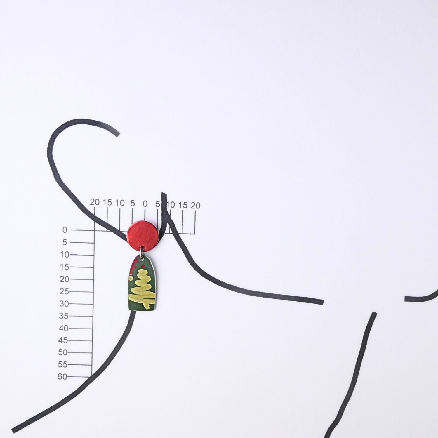 Anodised aluminium earrings - Christmas Cheer Collection