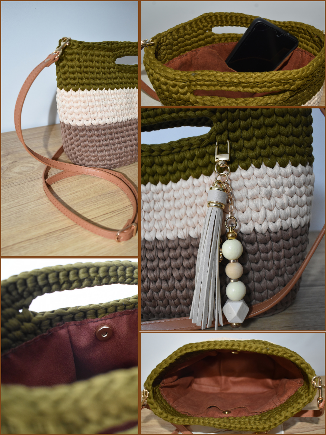 Crochet Handbag - Earthy Tones