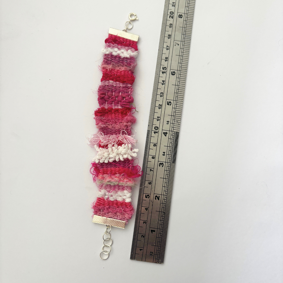 Handwoven Textile Fibre Art Bracelet