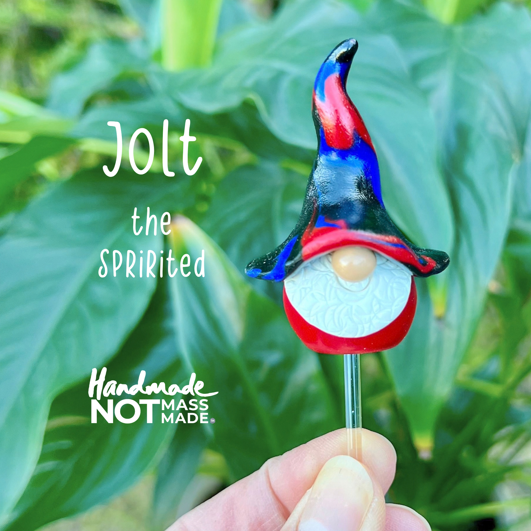 Whimsical polymer gnome trio - Riff, Jolt & Nix