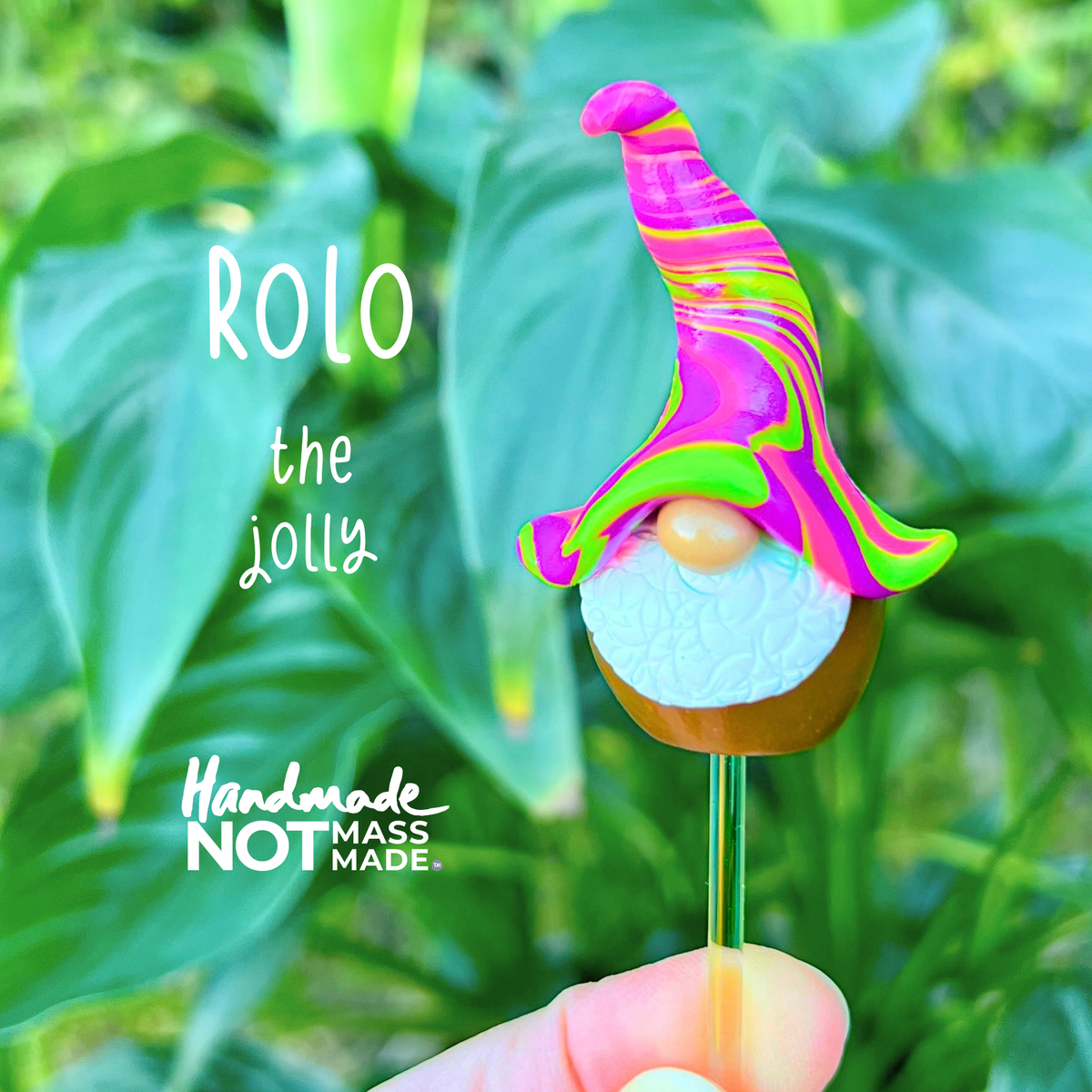 Whimsical polymer gnome trio - Fizz, Rolo & Tizzy