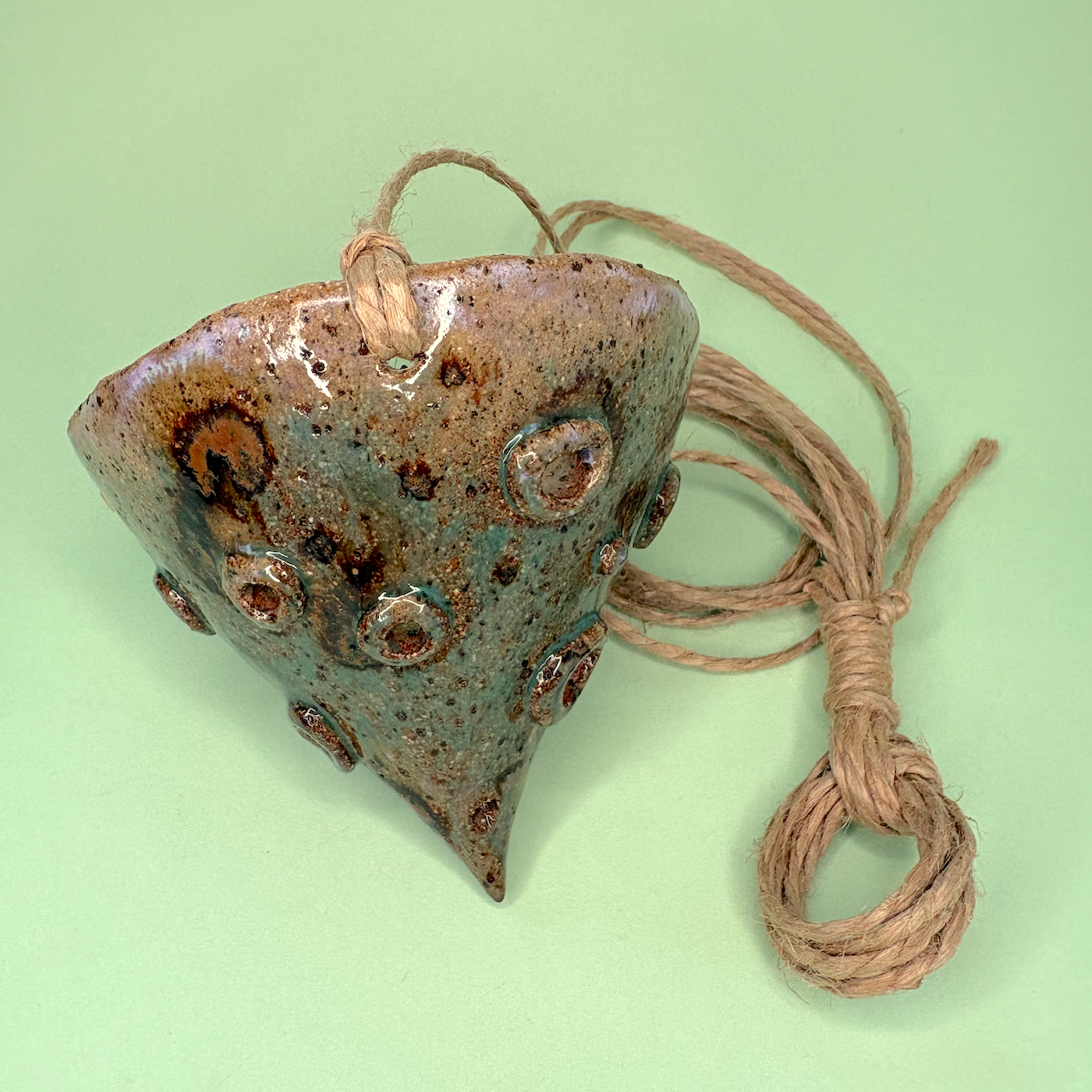 Ceramic hanging shallow cone orchid pot