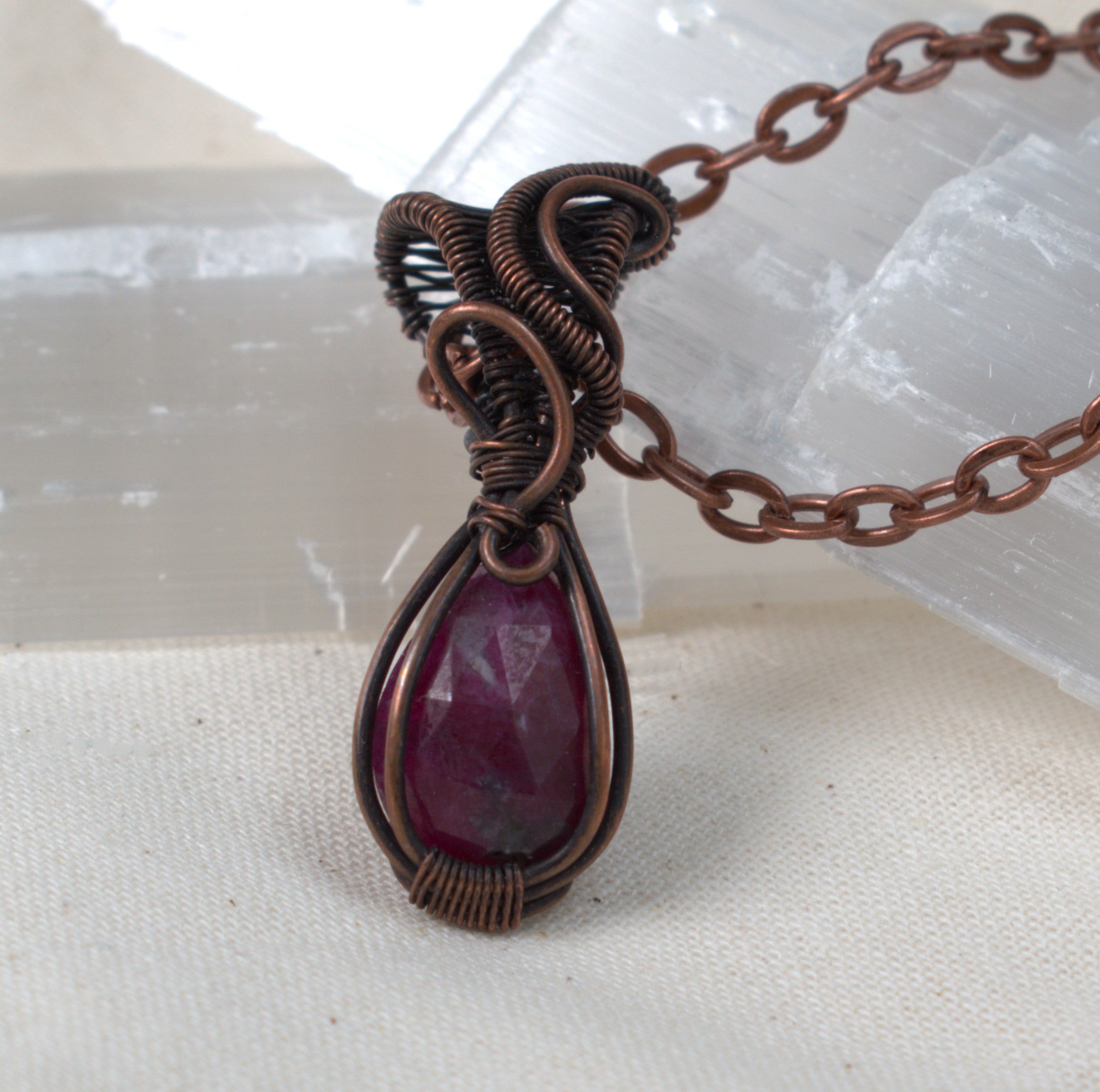July Ember - Ruby Zoisite Keepsake Pendant