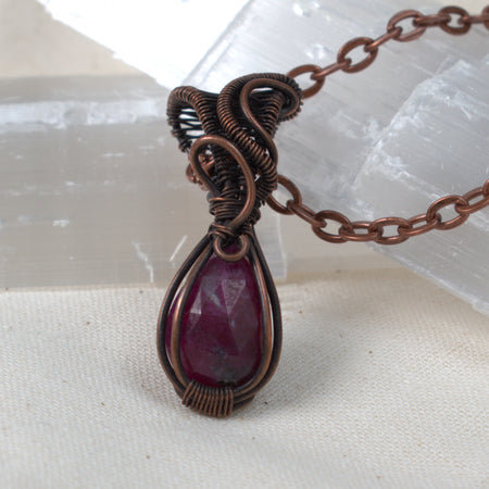 July Ember - Ruby Zoisite Keepsake Pendant