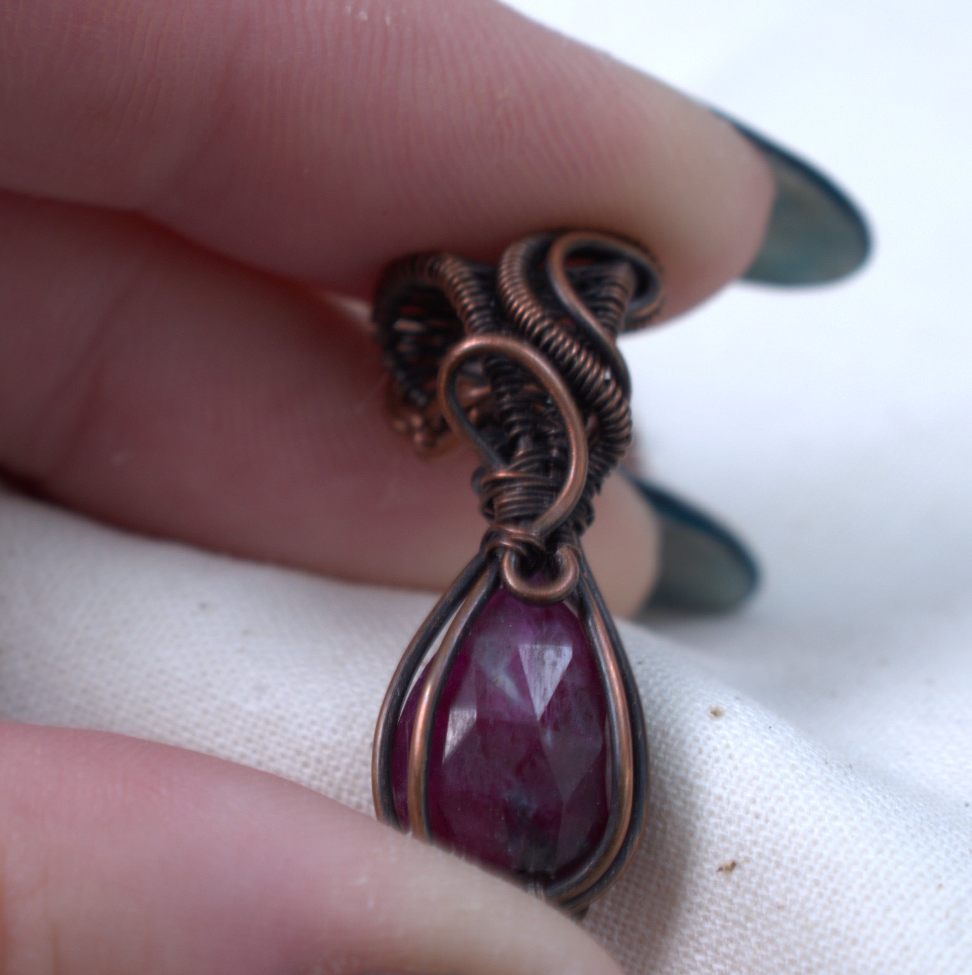 July Ember - Ruby Zoisite Keepsake Pendant