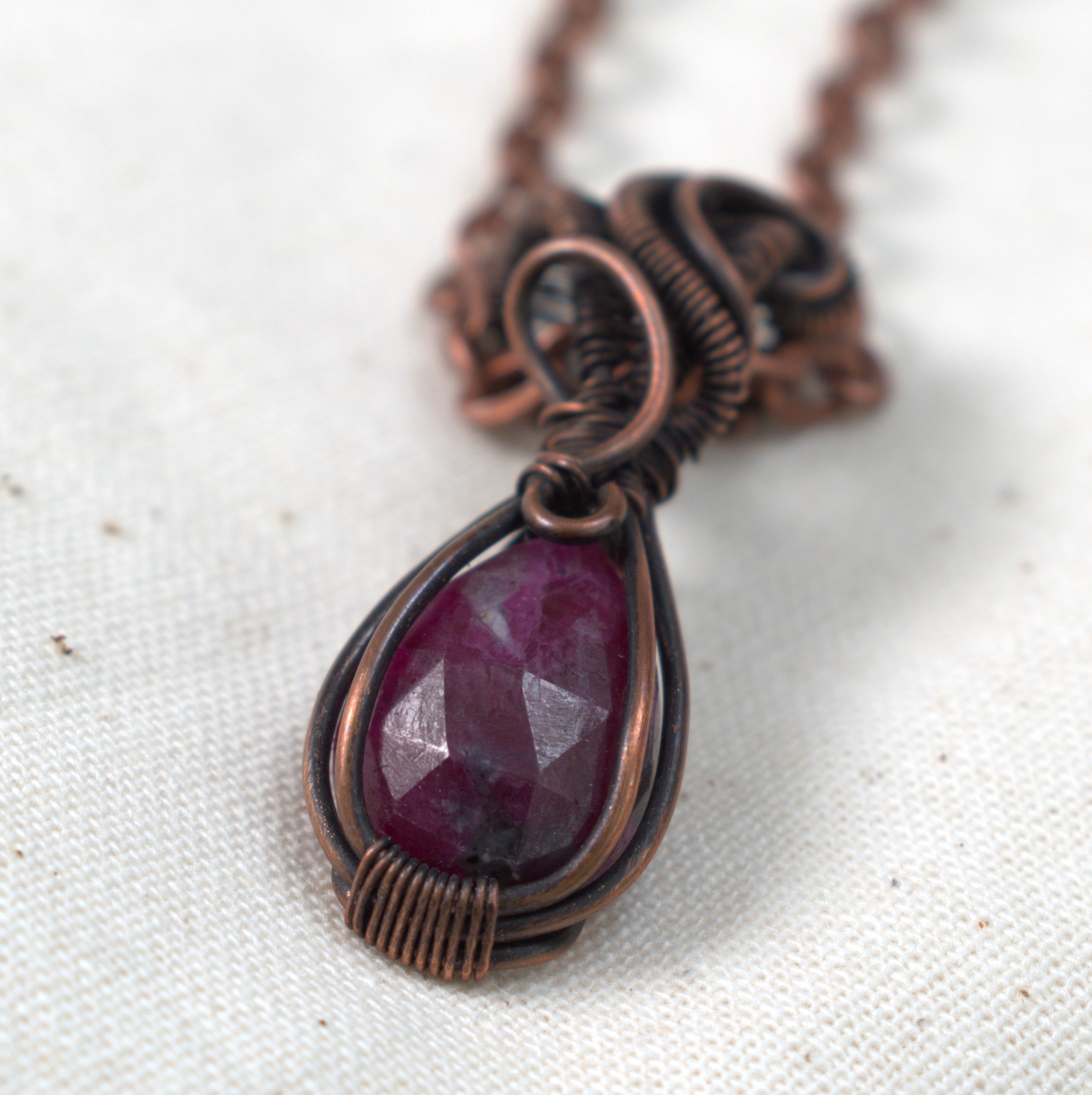 July Ember - Ruby Zoisite Keepsake Pendant
