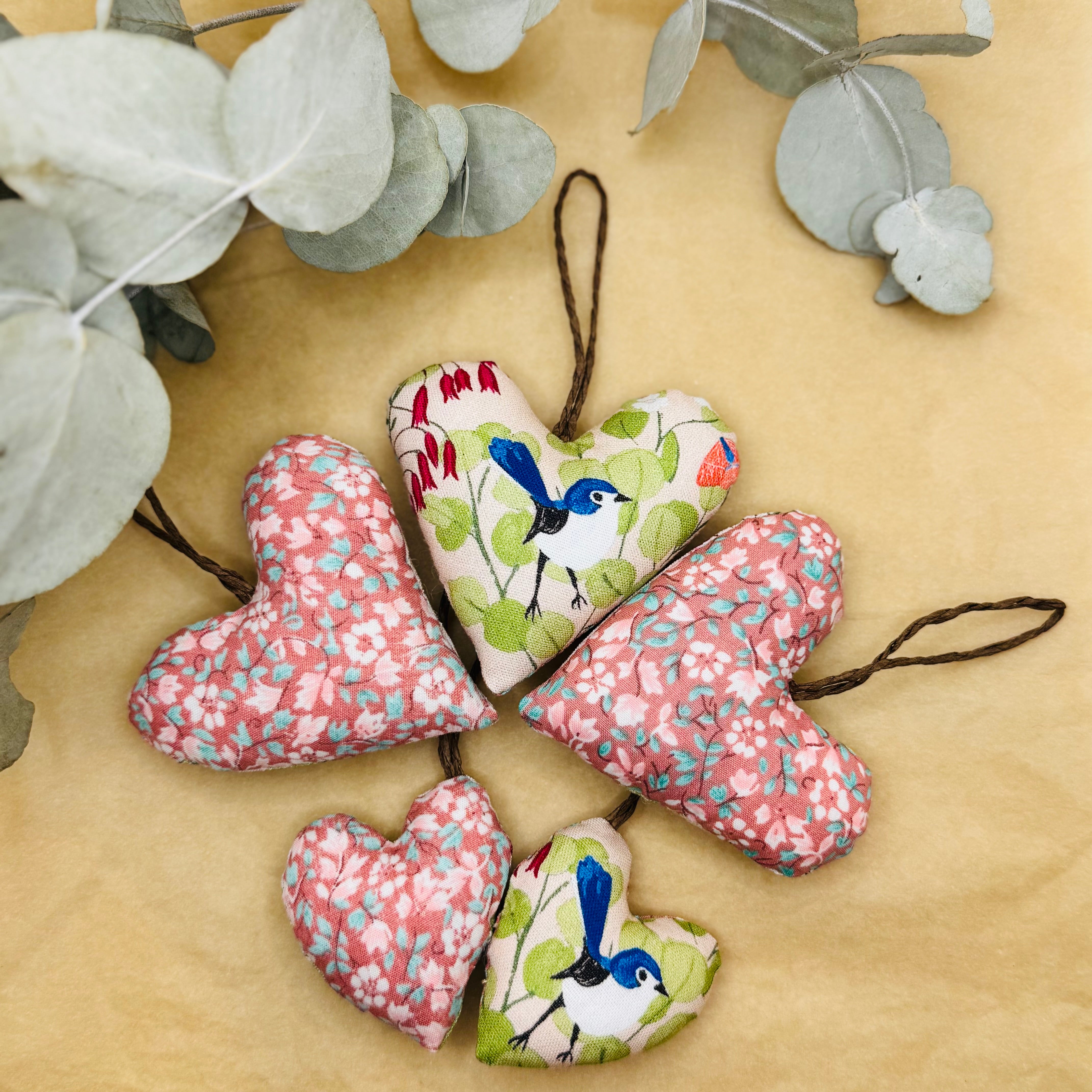 Handmade Superb Fairy Wren Hearts