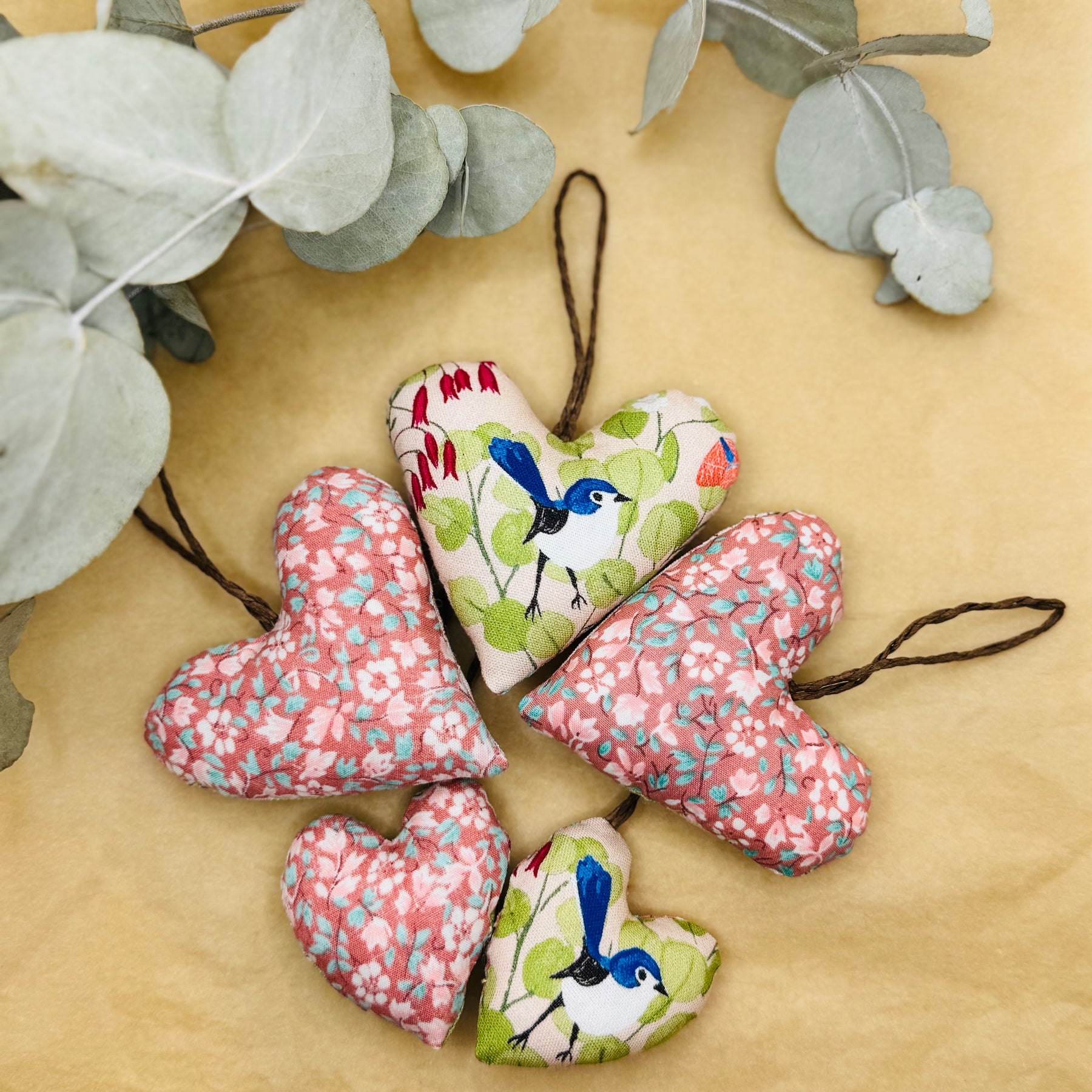 Handmade Superb Fairy Wren Hearts