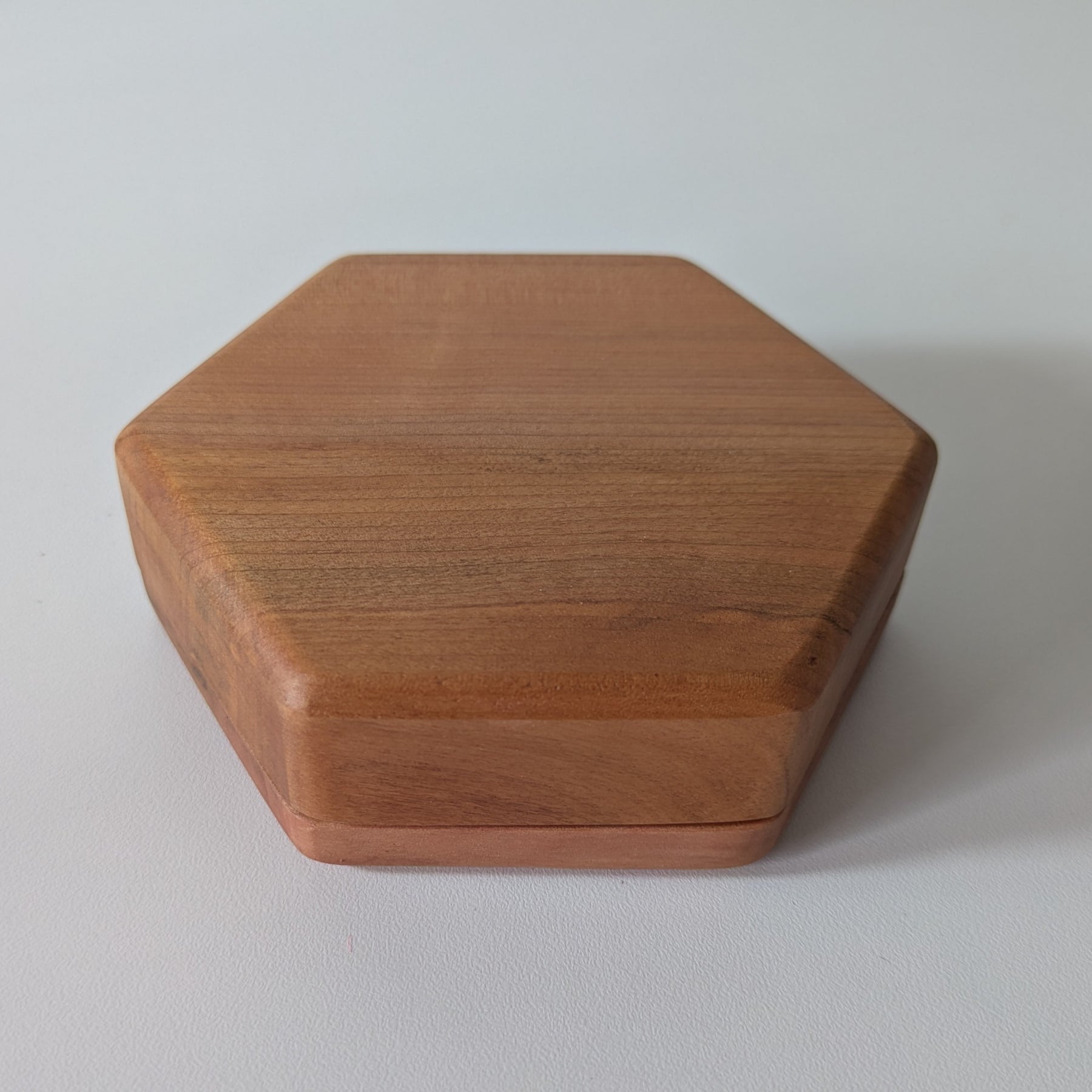 Wooden Hex Dice Box with Rolling Tray