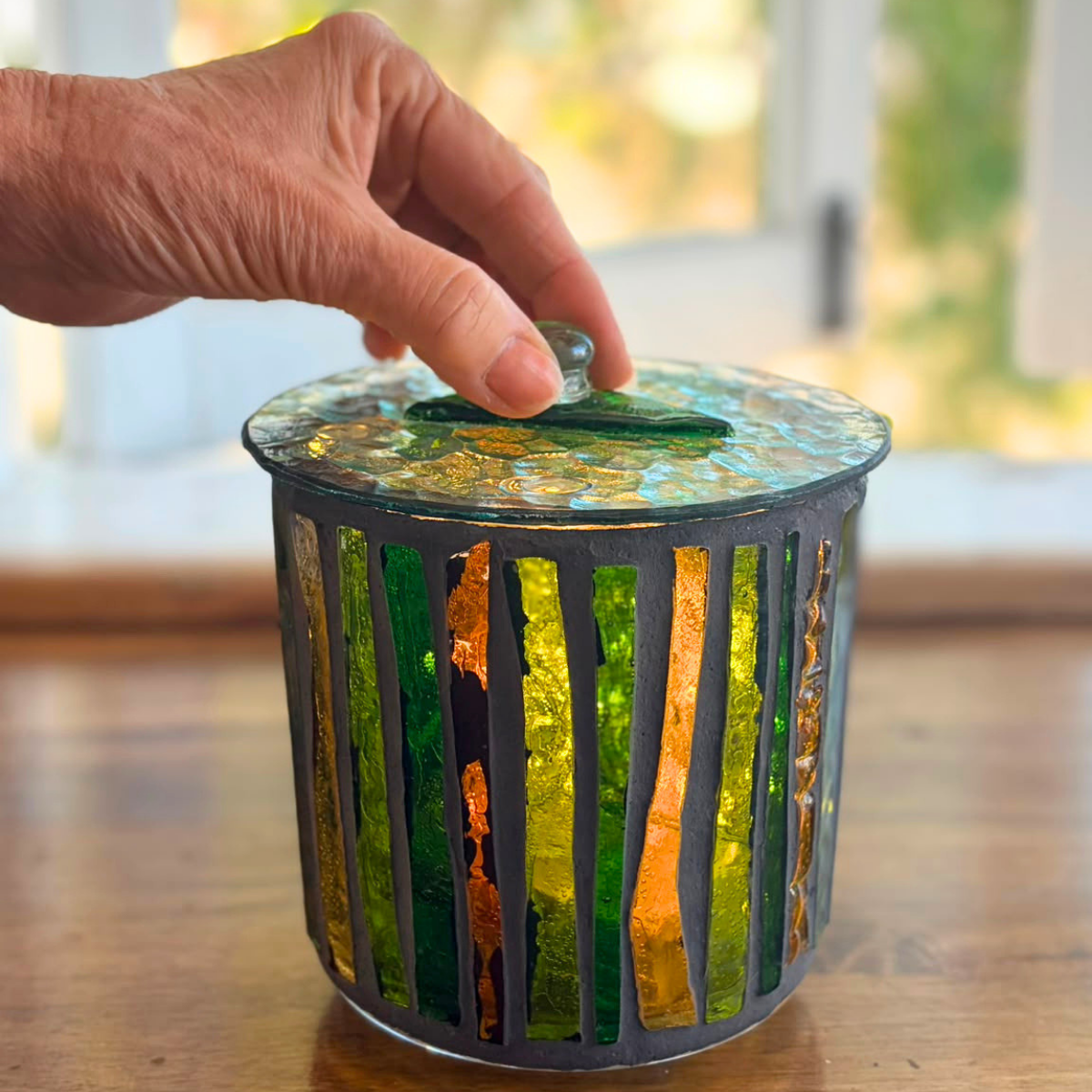 Mini Hand-Cut Glass Illumination Art #8