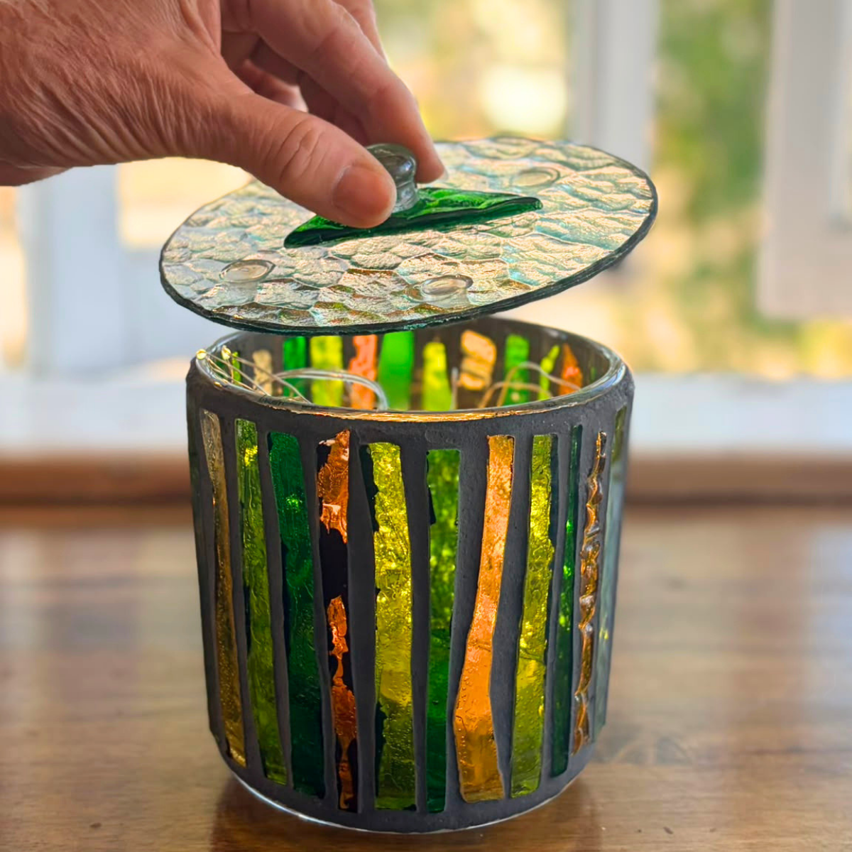 Mini Hand-Cut Glass Illumination Art #8