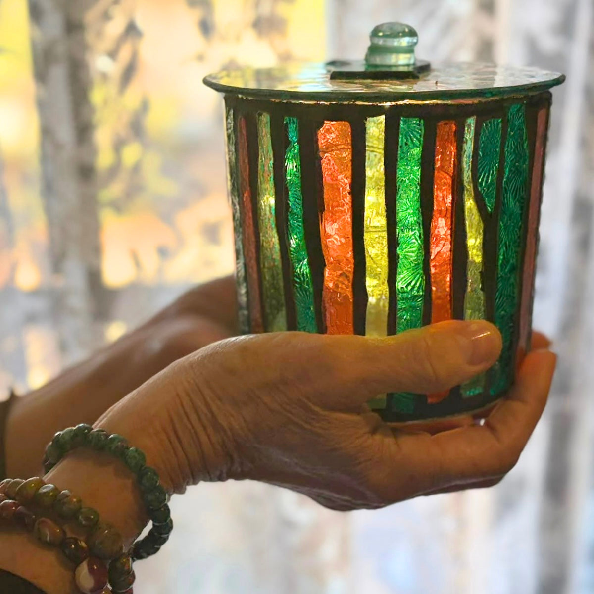 Mini Hand-Cut Glass Illumination Art #8