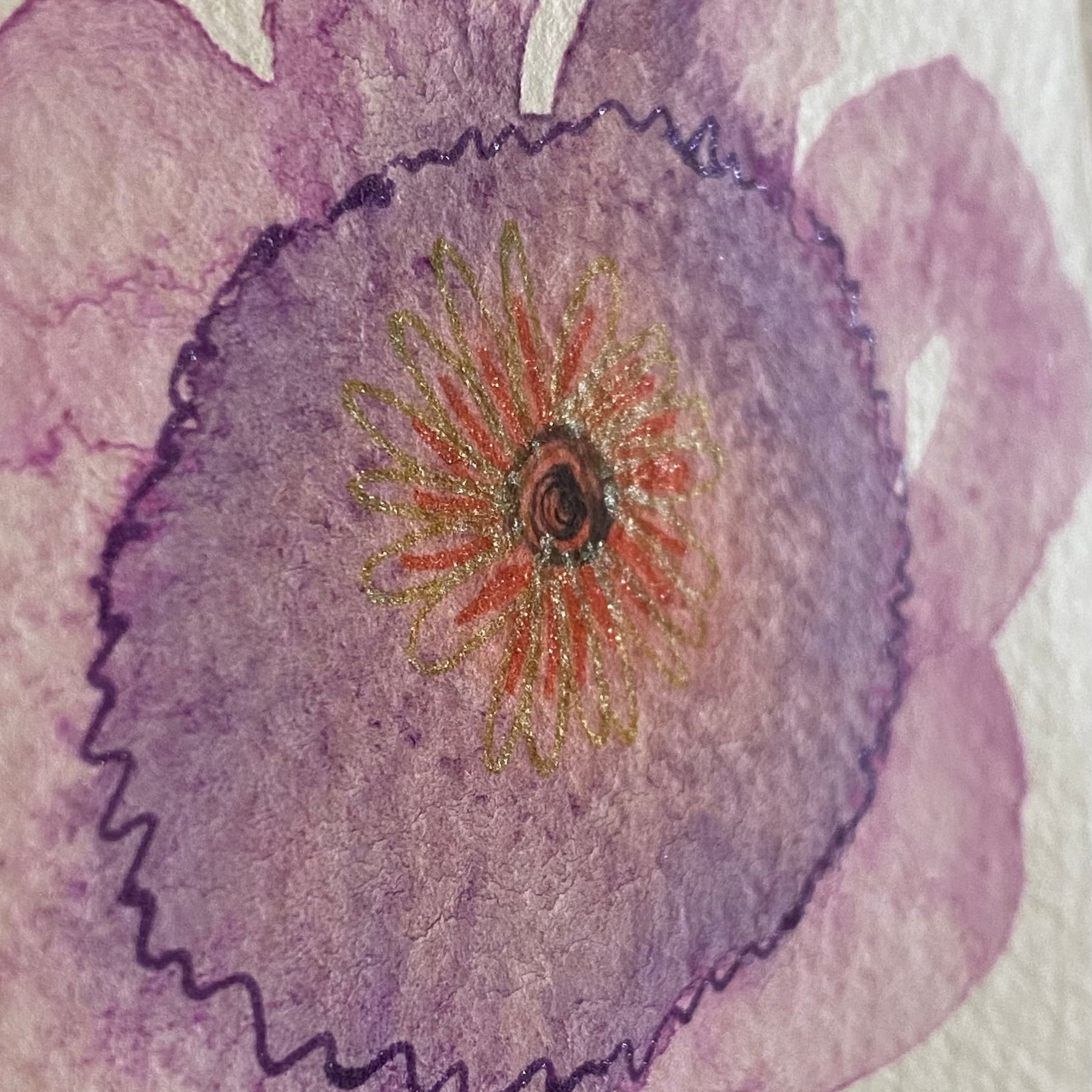 Two Unique Hand Painted Watercolour Cards | Handmade Unique Blank Flower Cards