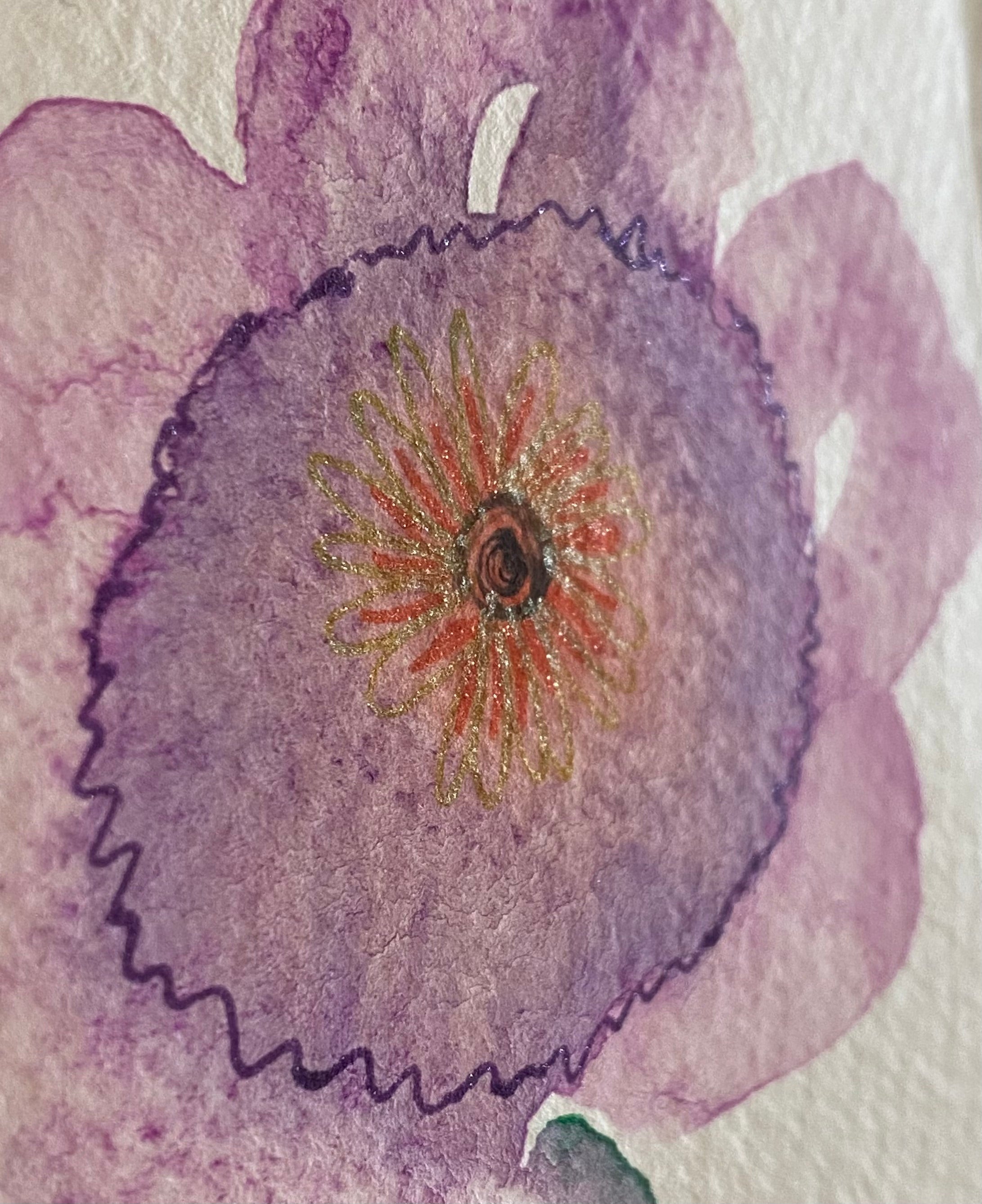 Two Unique Hand Painted Watercolour Cards | Handmade Unique Blank Flower Cards