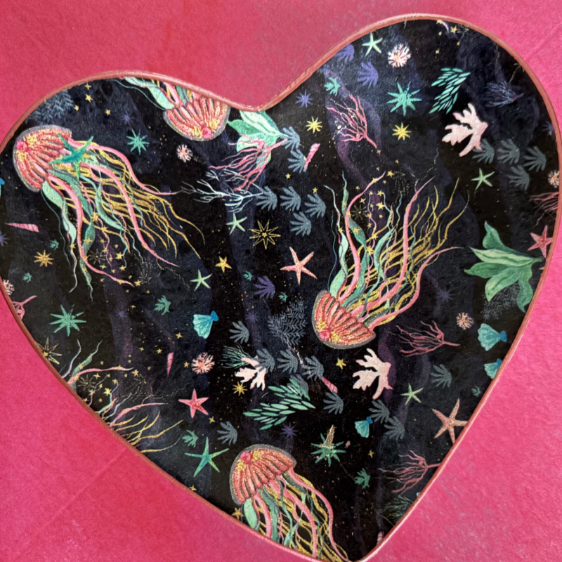 Ceramic Decoupaged Heart Trinket Dishes