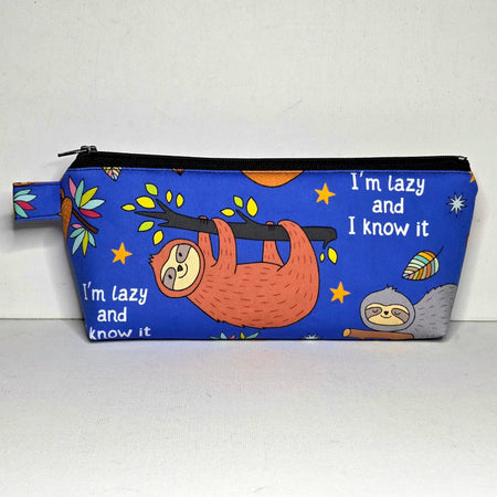 Pencil case in Lazy Sloth fabric