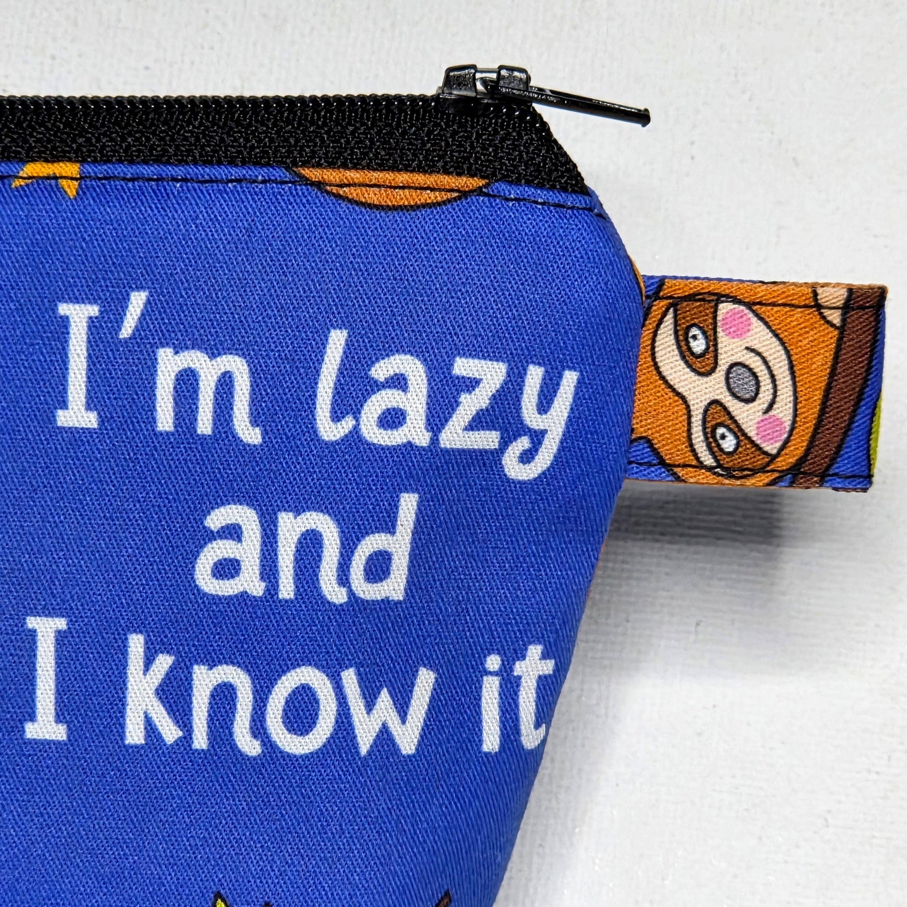 Pencil case in Lazy Sloth fabric