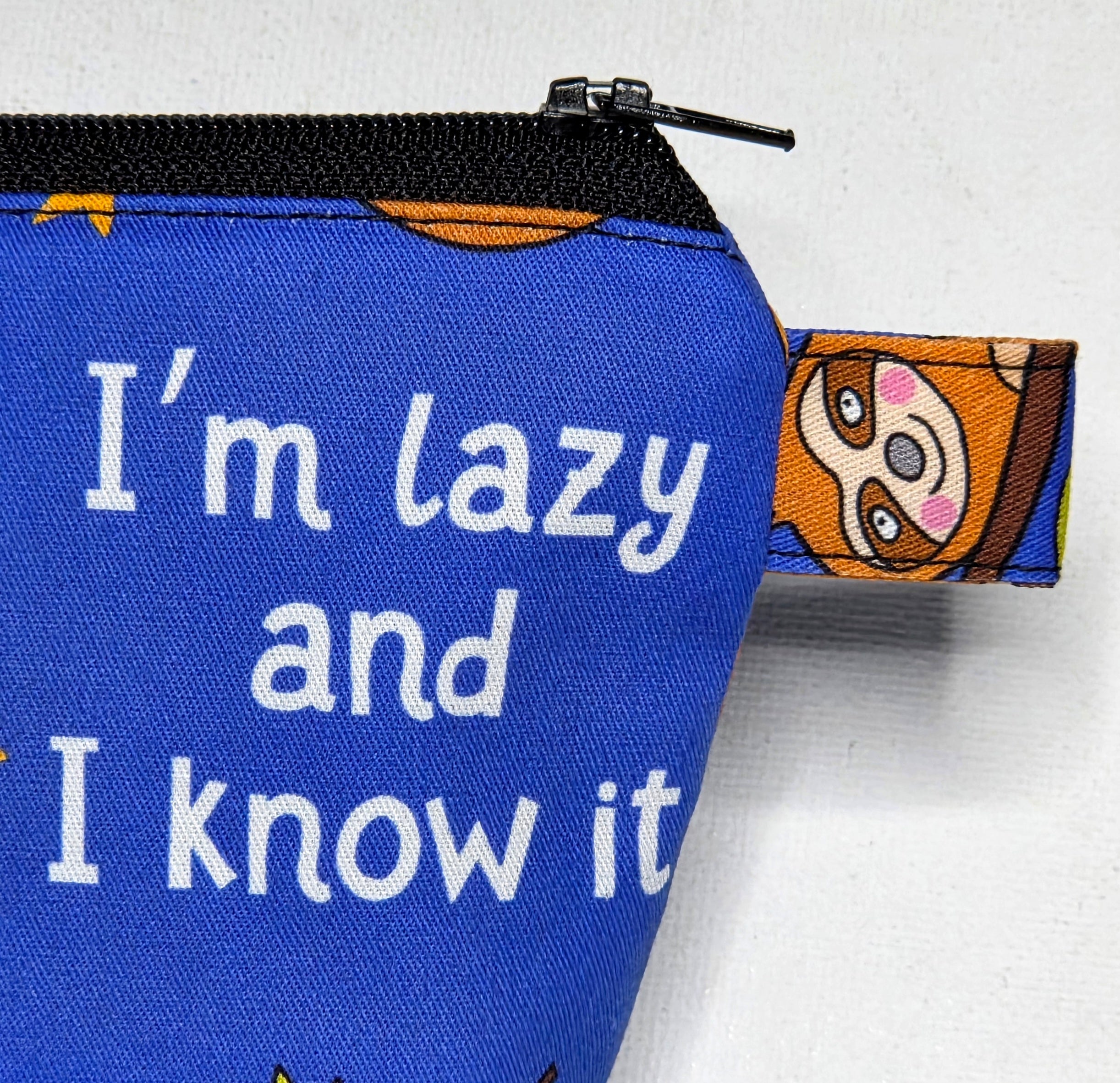 Pencil case in Lazy Sloth fabric