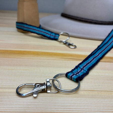 Looping Style - Turquoise Handwoven Wristlet Key Fob