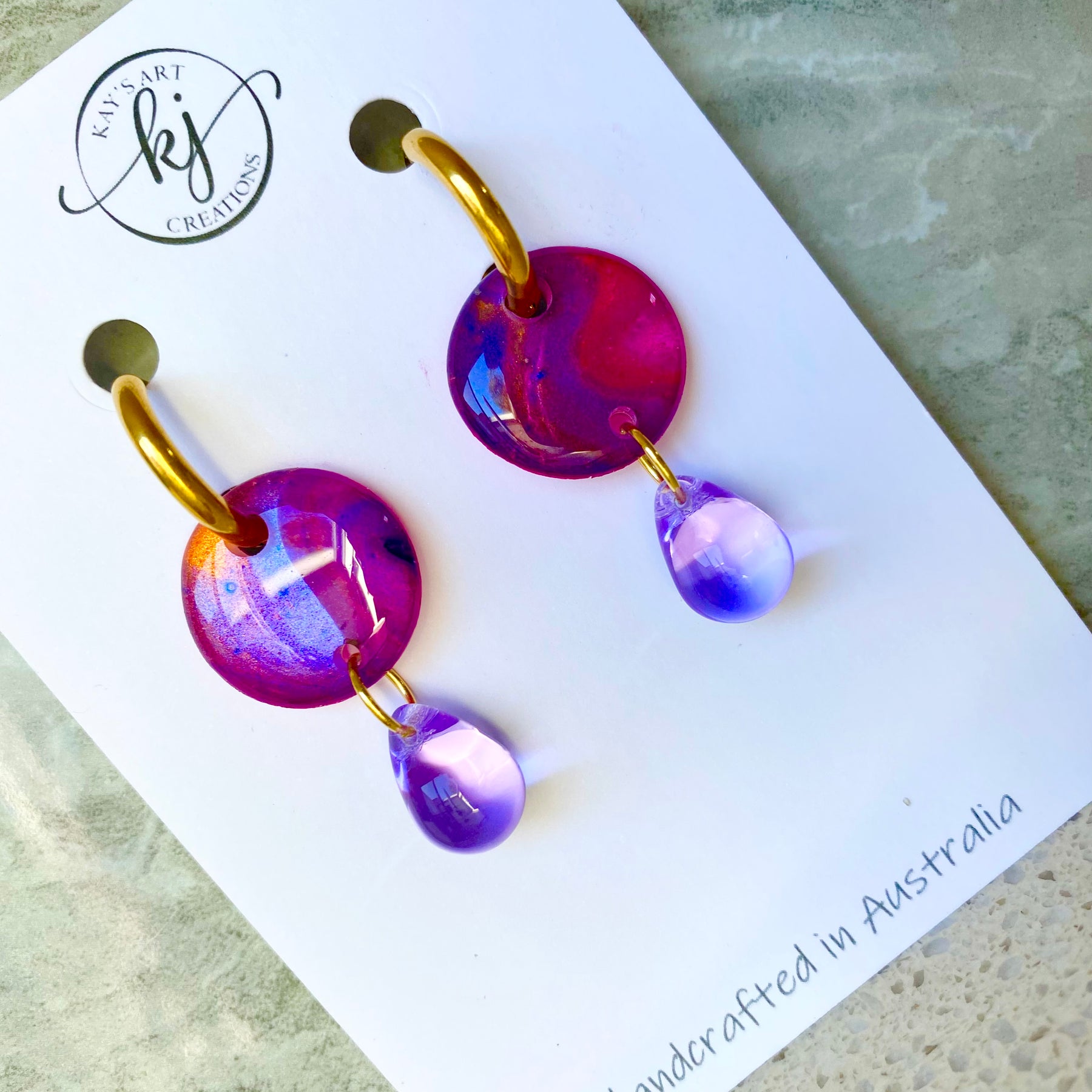 Huggie Hoop Drop Earrings