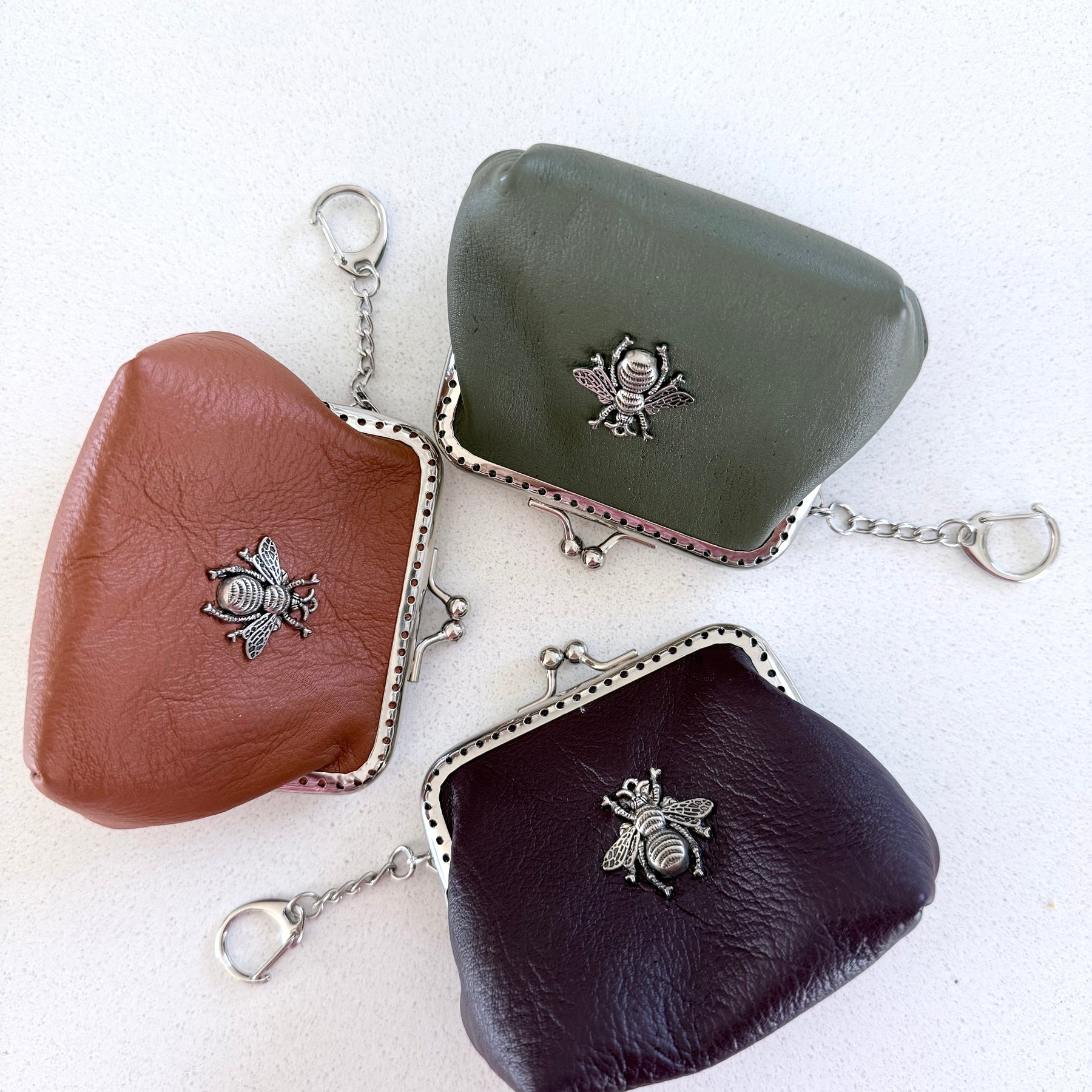 ‘Bee’ coin purse with key chain