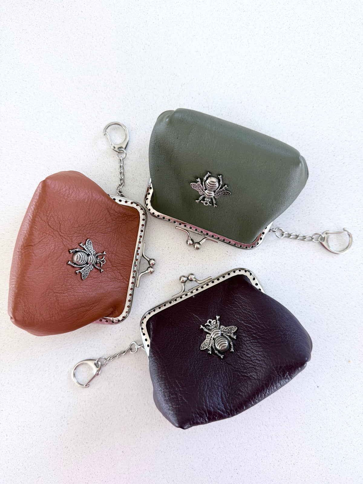 ‘Bee’ coin purse with key chain