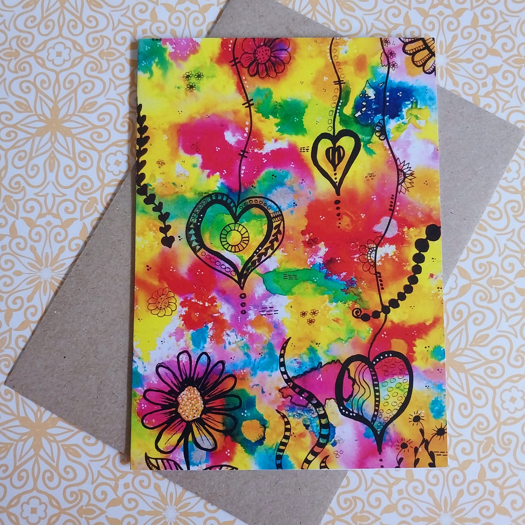 Hanging Hearts Blank Greeting Card