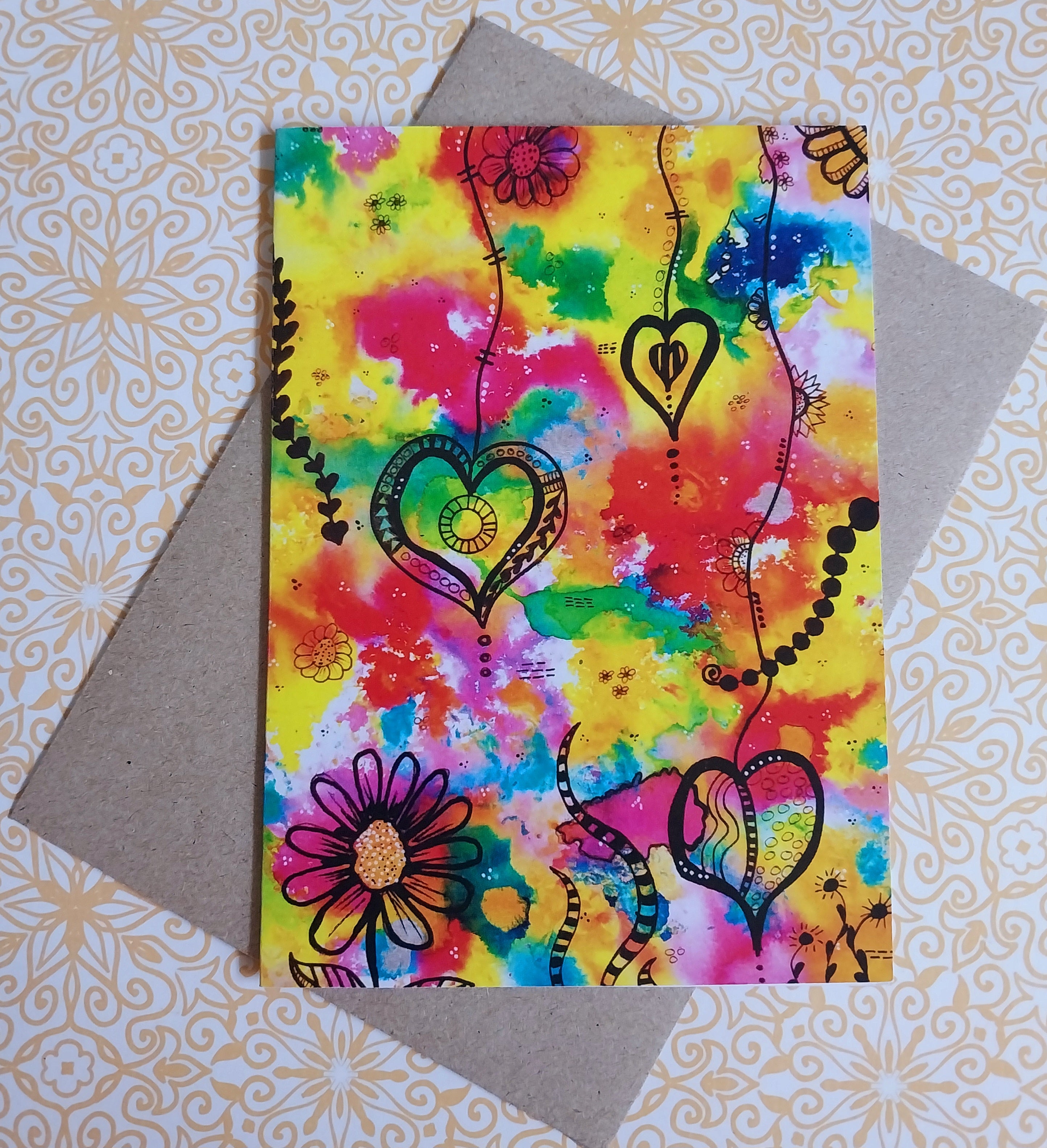 Hanging Hearts Blank Greeting Card